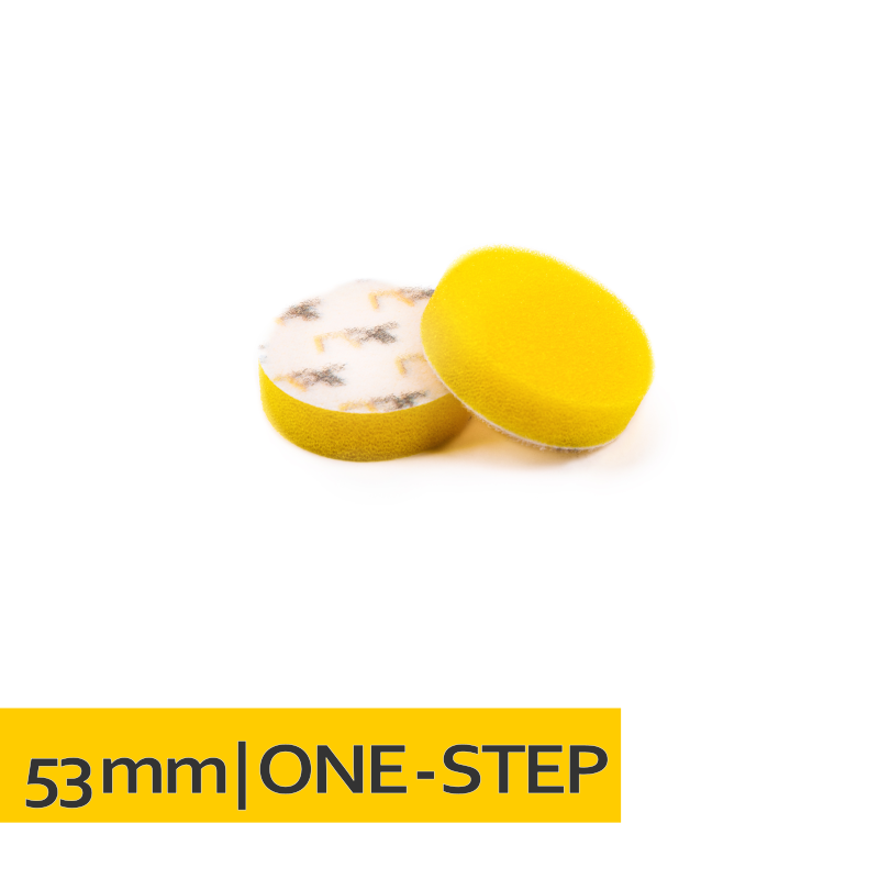 53x10mm Yellow NAT - Gąbka polerska na rzep 53x10 Żółta, średnia - obrazek 1