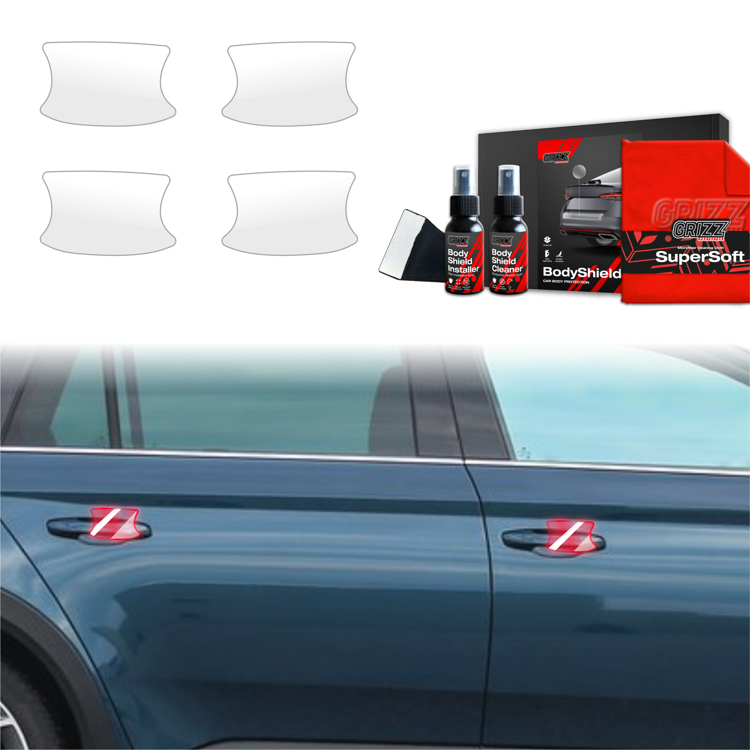 4w1 Folia ochronna pod klamki do Skoda Superb 3 Combi (2015-2019)