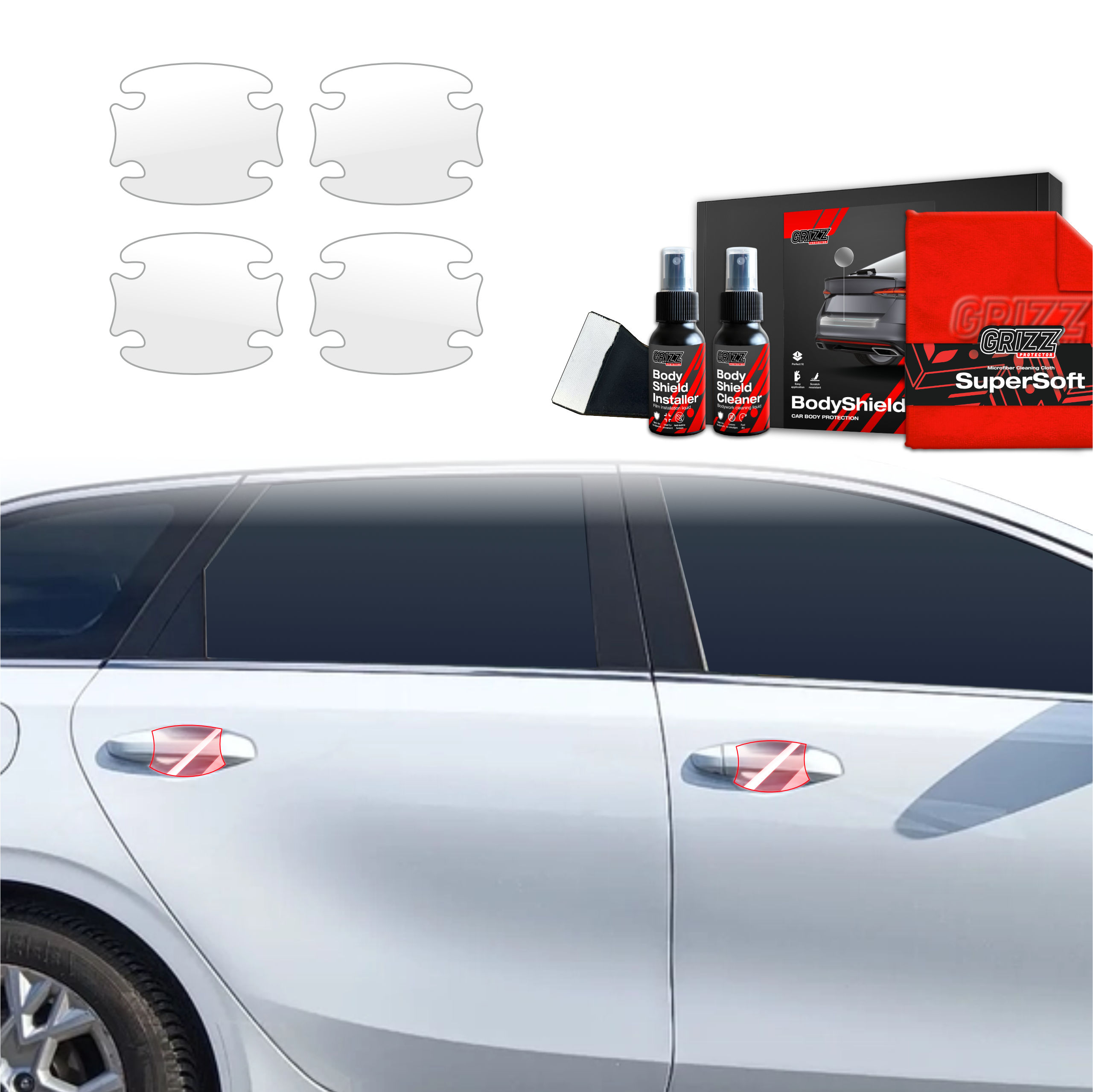 4w1 Folia ochronna pod klamki Grizz do Kia Ceed SW Kombi (2021-2025)
