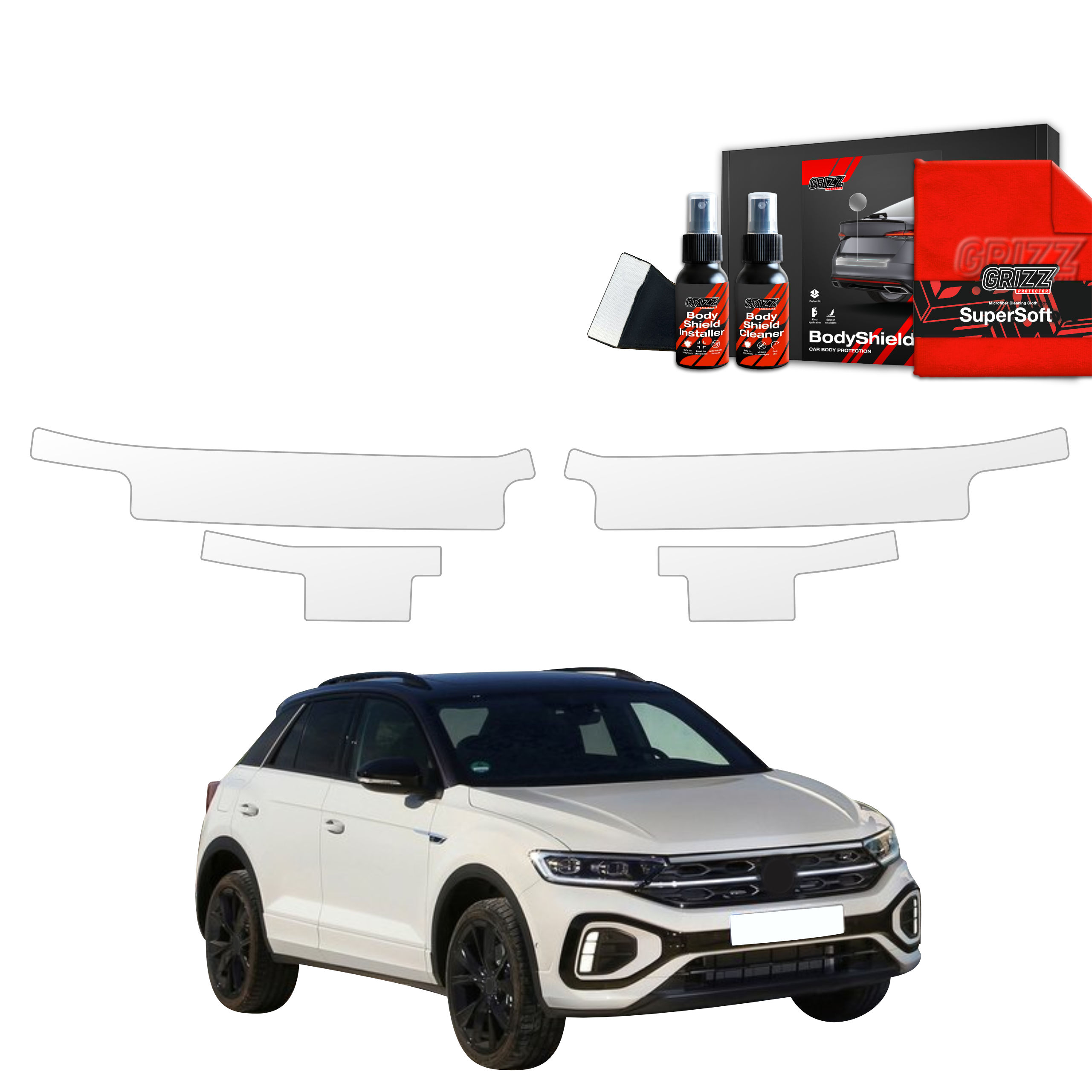 4w1 Folia ochronna na progi do Volkswagen VW T-Roc (2021-2025)