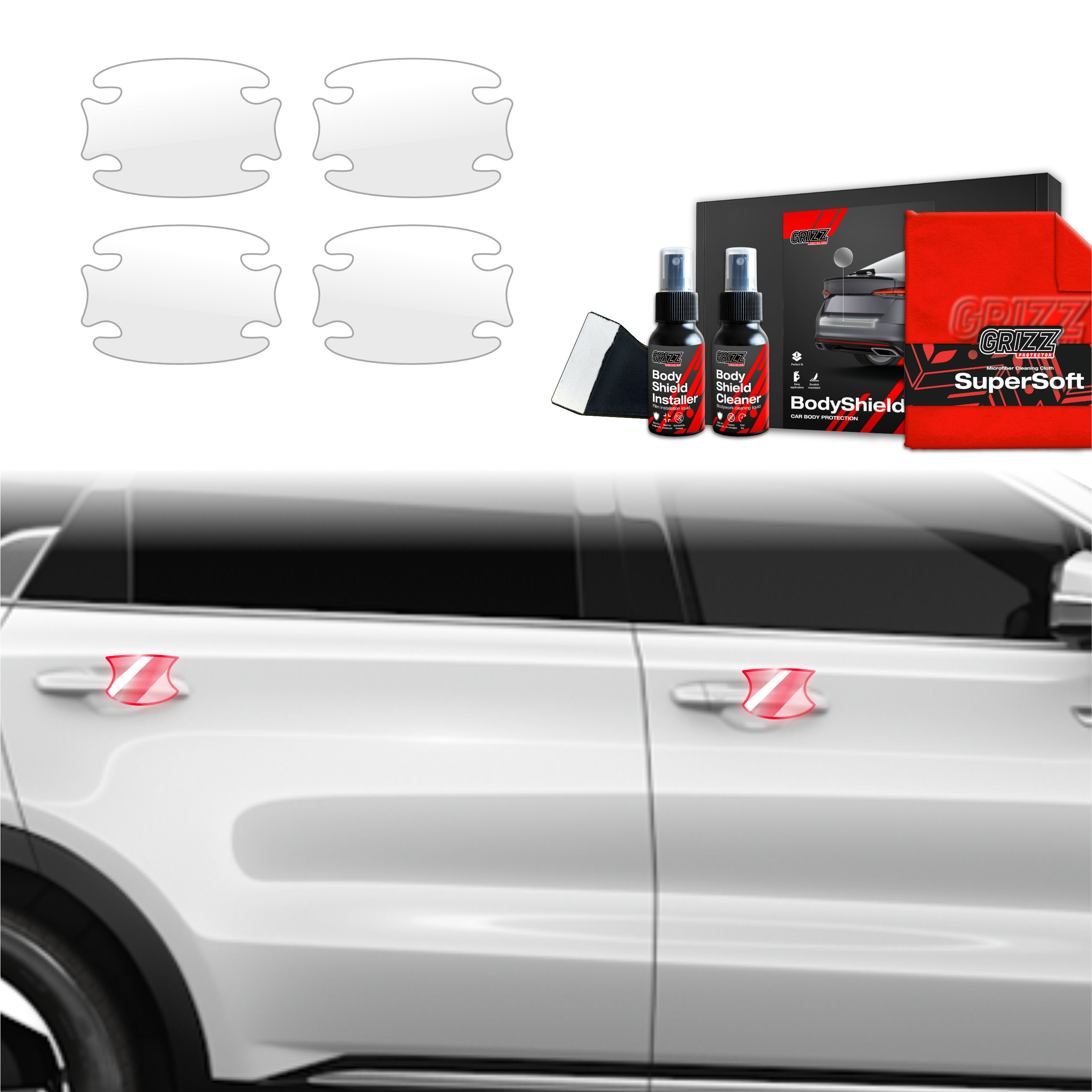 4w1 Folia ochronna pod klamki Grizz do Kia Sorento (2023-2026)