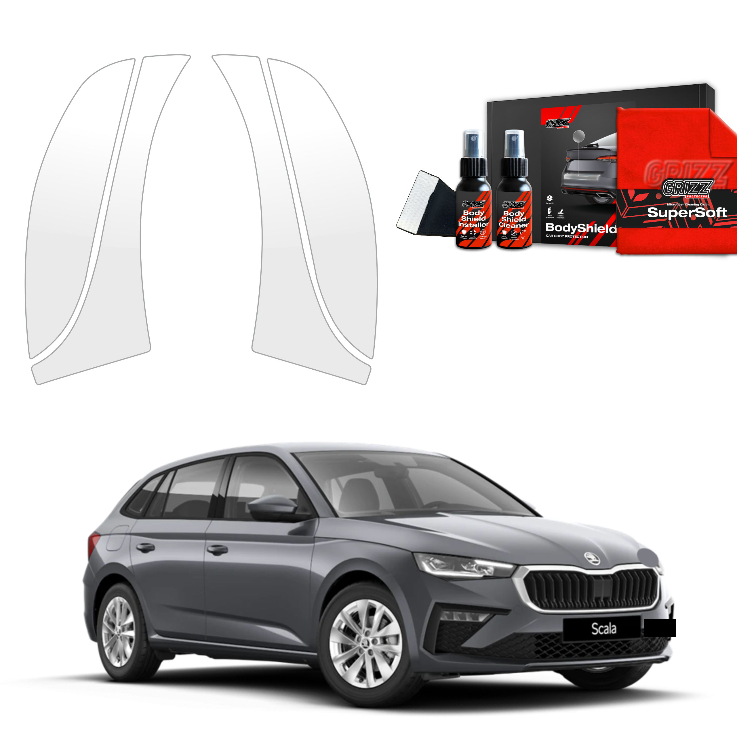 4w1 Folia ochronna na nadkola Grizz do Skoda Scala (2023-2026)