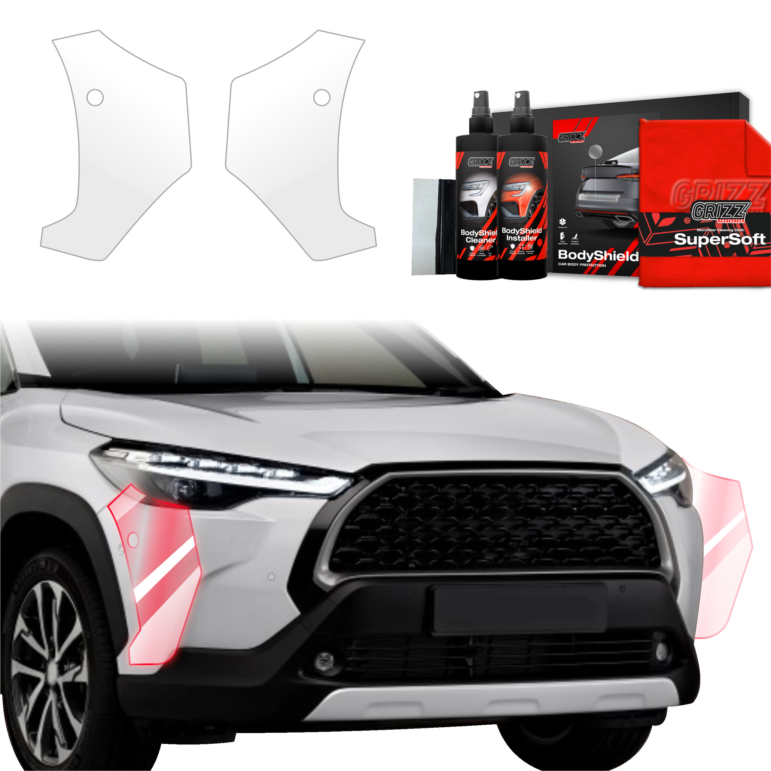 2w1 Folia ochronna na zderzak Grizz do Toyota Corolla Cross (2022-2026)