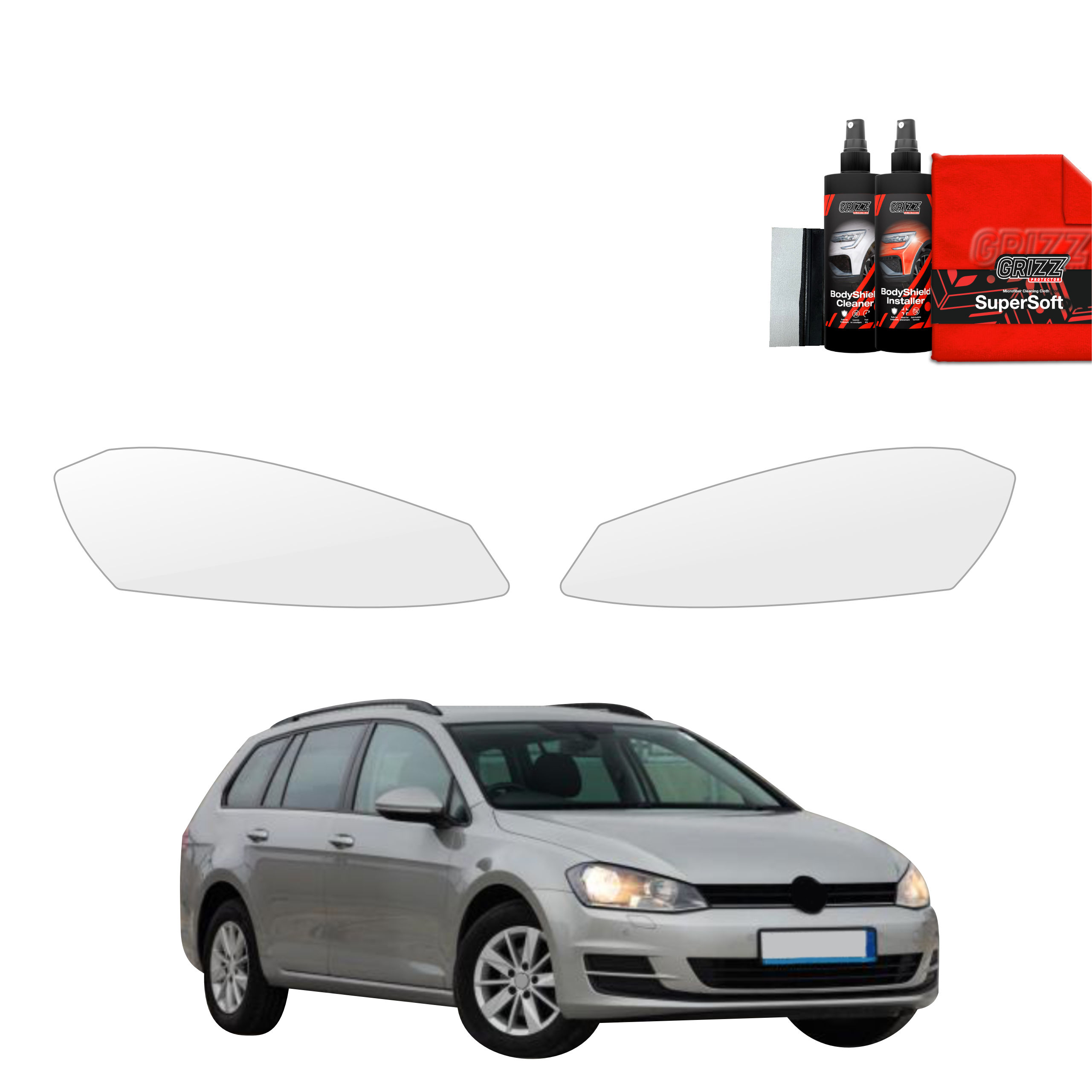 2w1 Folia ochronna na lampy Grizz do Volkswagen Golf 7 Variant (2013-2020)