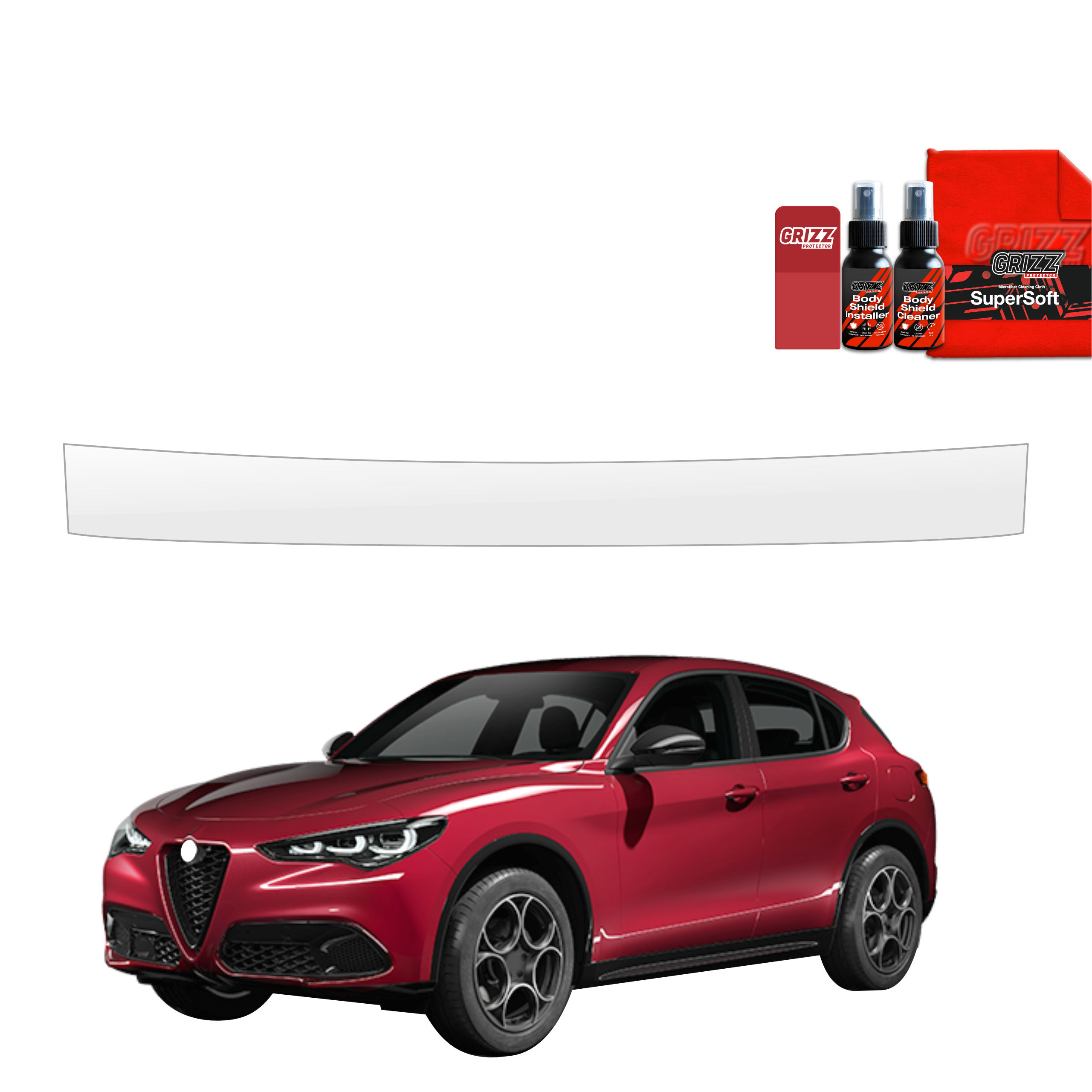 Folia ochronna na próg bagażnika Grizz do Alfa Romeo Stelvio (2023-2026)