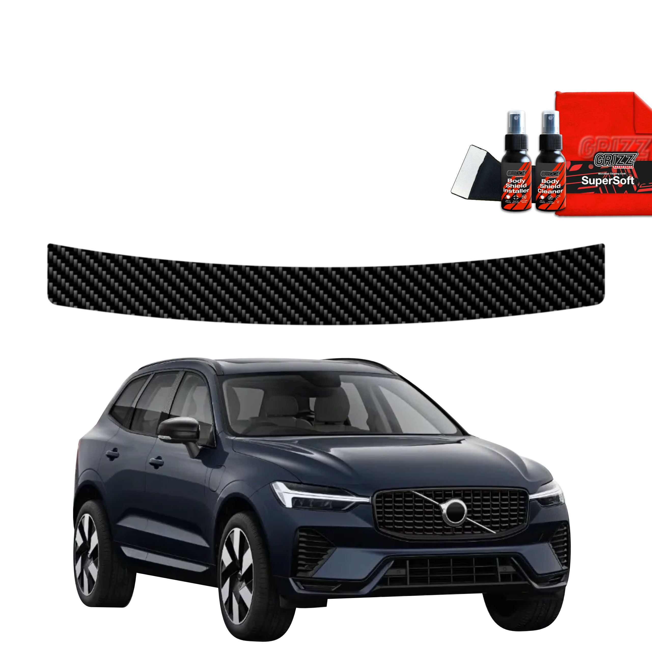 Folia karbonowa na próg bagażnika do Volvo XC60 2 (2022-2026)