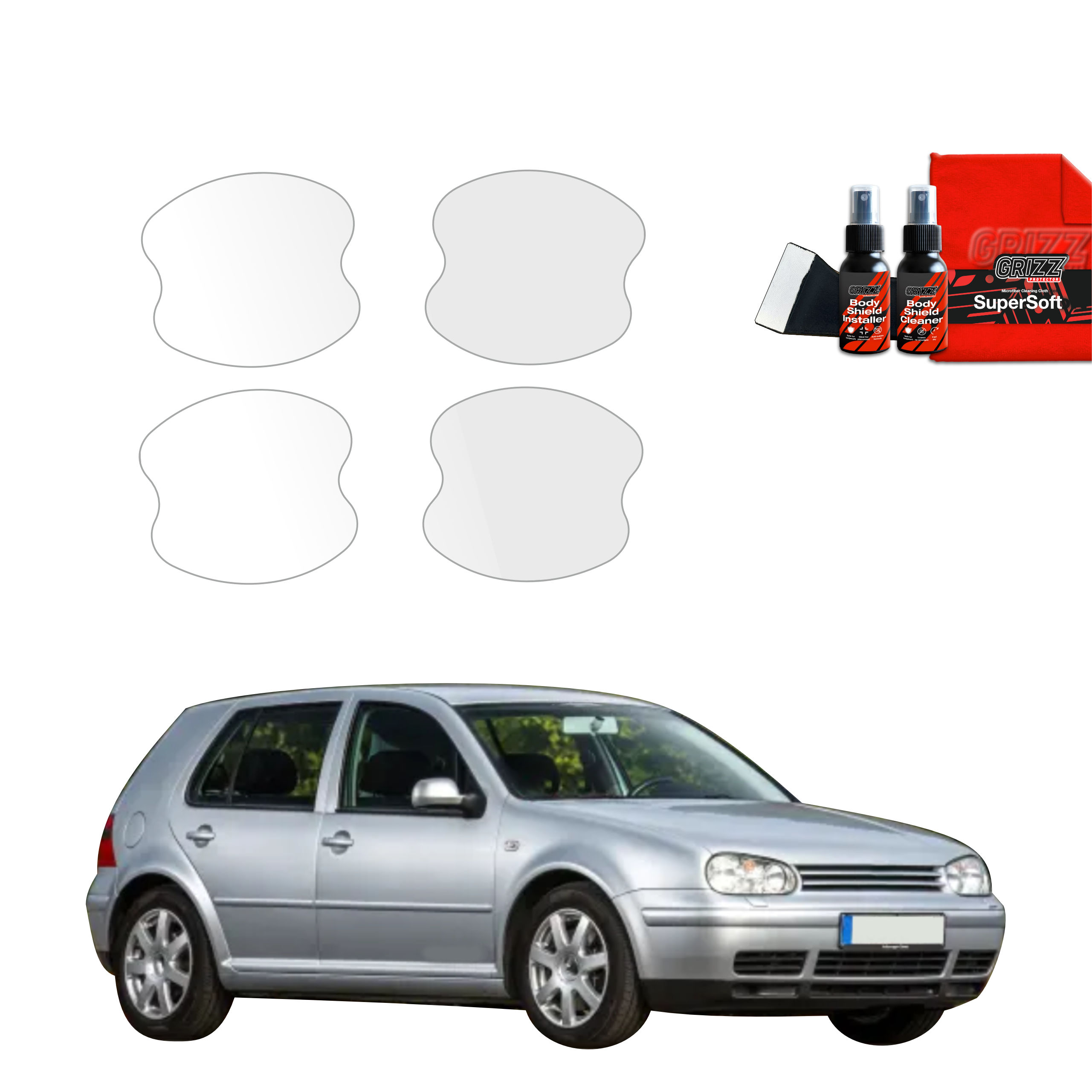 4w1 Folia ochronna pod klamki Grizz do Volkswagen Golf 4 Hatchback 5D (1997-2003)