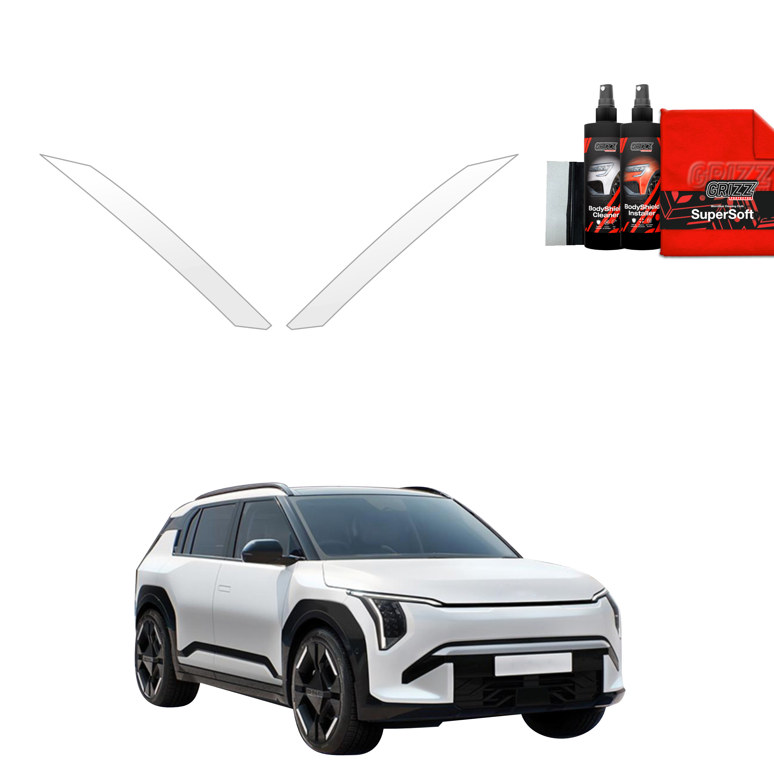 2w1 Folia ochronna na przednie słupki Grizz do Kia EV3 GT Line (2025-2026)