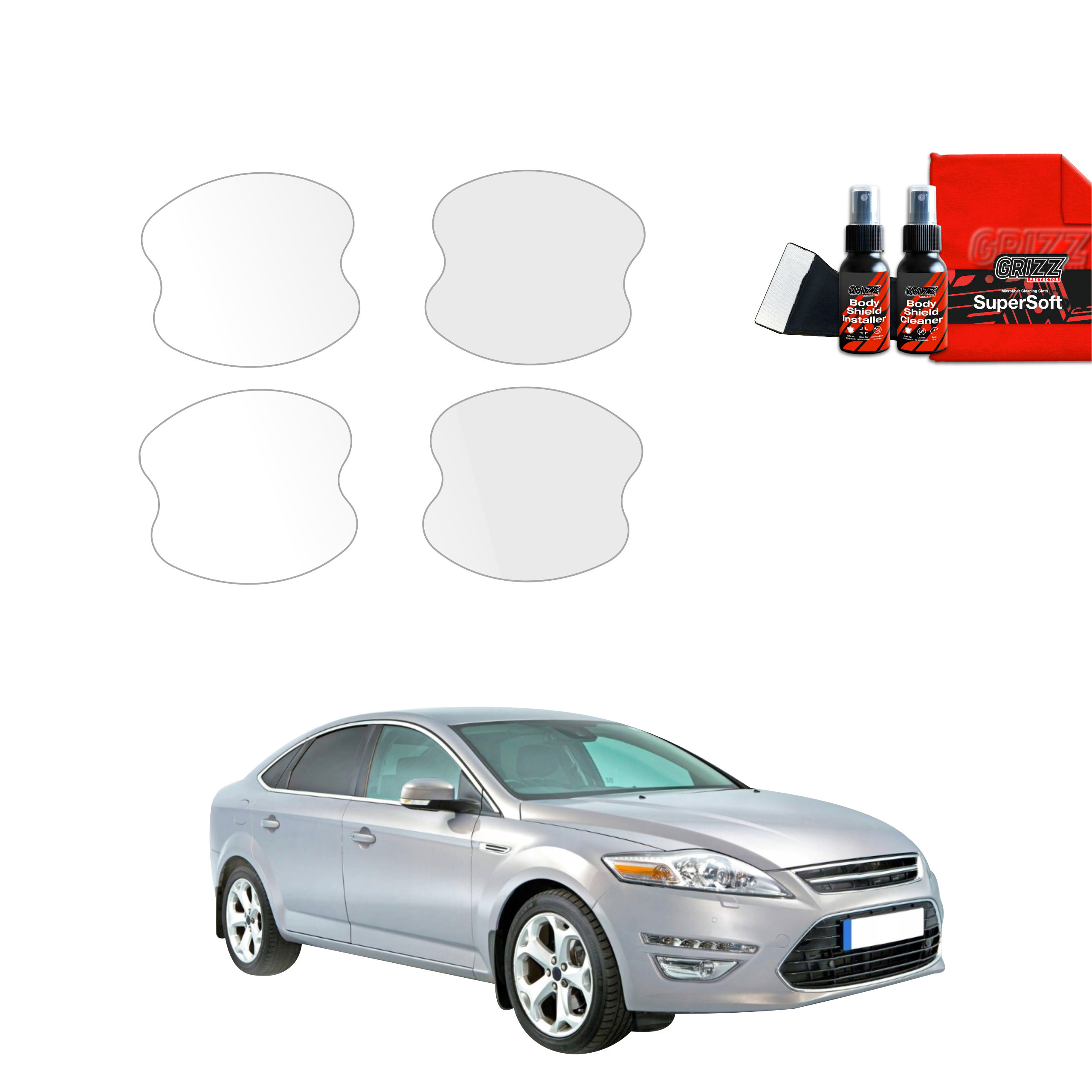 4w1 Folia ochronna pod klamki Grizz do Ford Mondeo Mk4 Sedan (2007-2014)