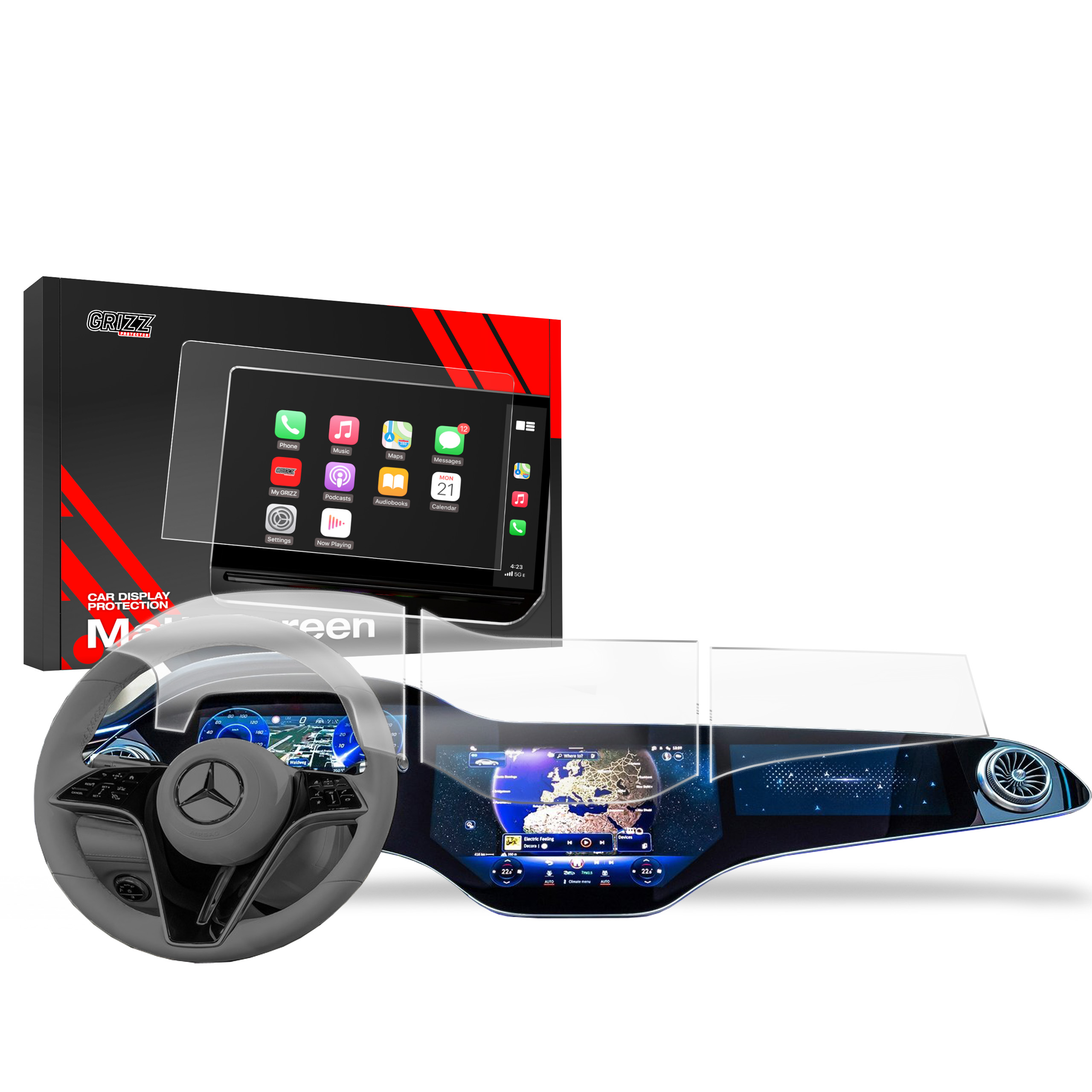 Folia antyodciskowa 3w1 Grizz do Mercedes Maybach EQS SUV Hyperscreen (2023-2026)
