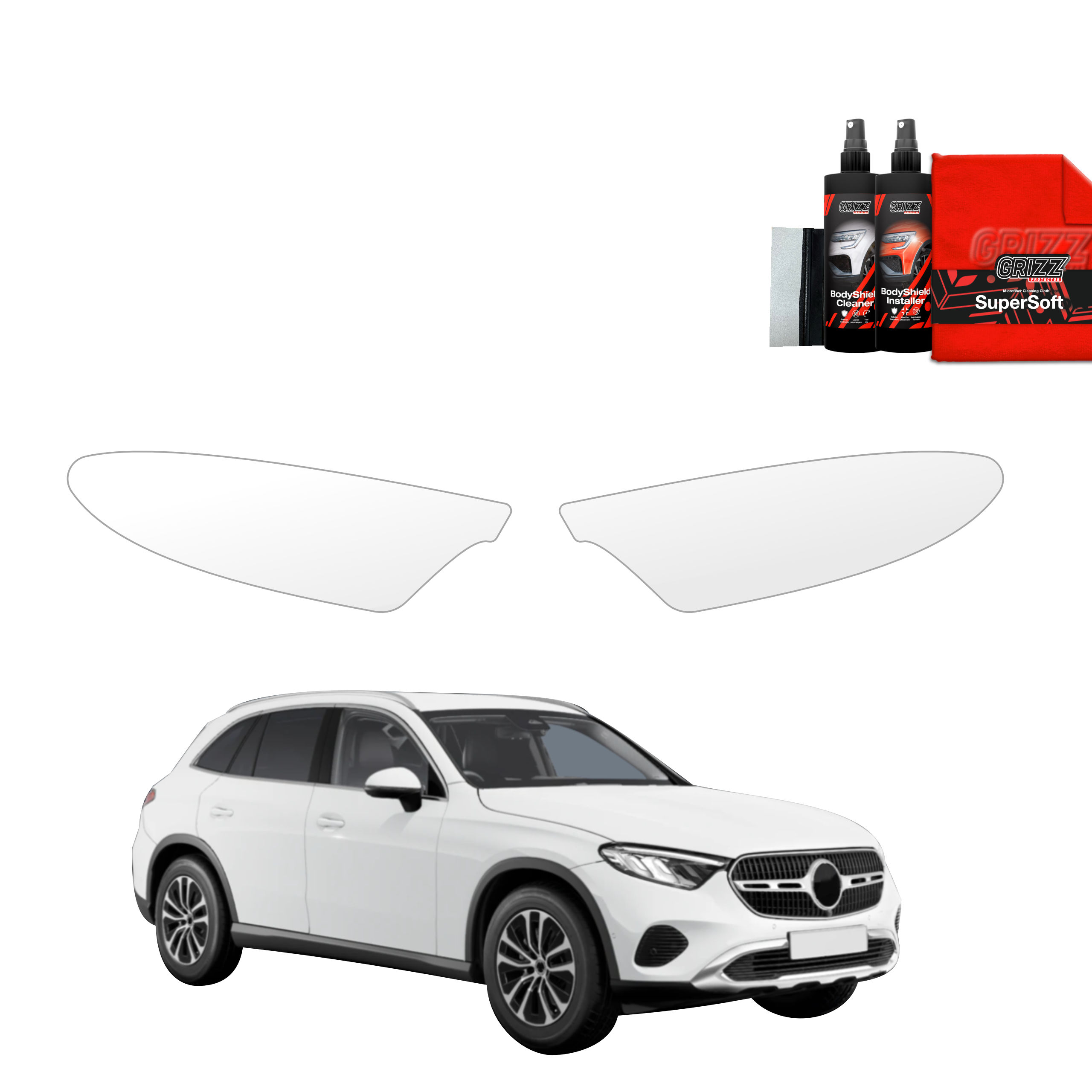 2w1 Folia ochronna na lampy Grizz do Mercedes GLC Wagon (2025-2026)