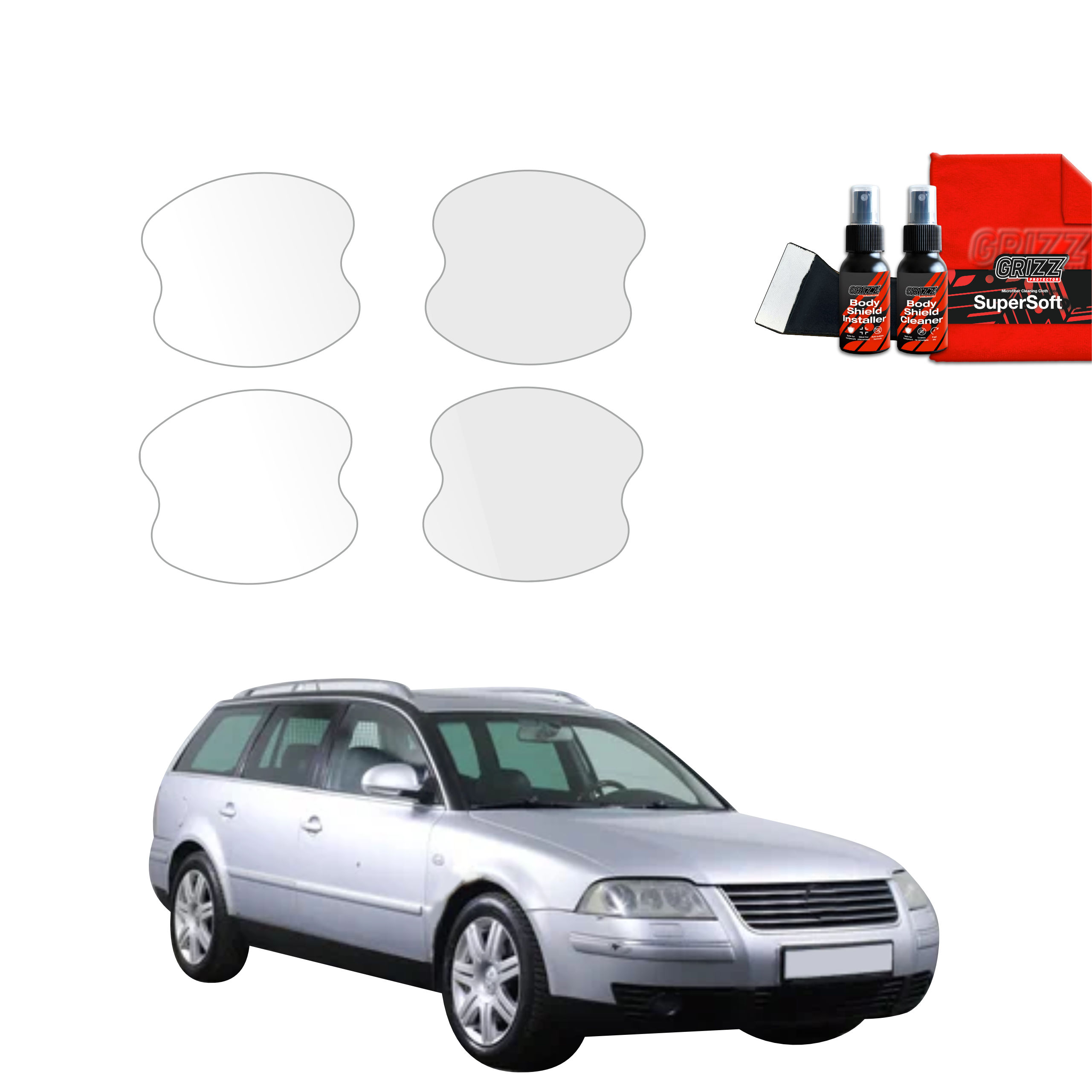 4w1 Folia ochronna pod klamki Grizz do Volkswagen Passat B5 Variant Facelifting (2000-2005)