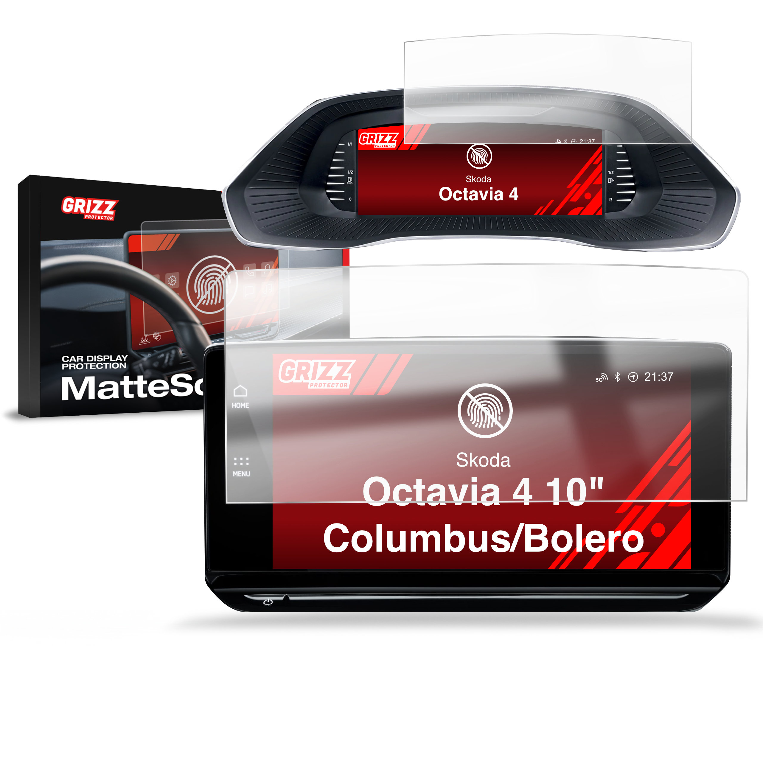 Folia antyodciskowa 2w1 Grizz do Skoda Octavia 4 10" Columbus/Bolero (2019-2024)