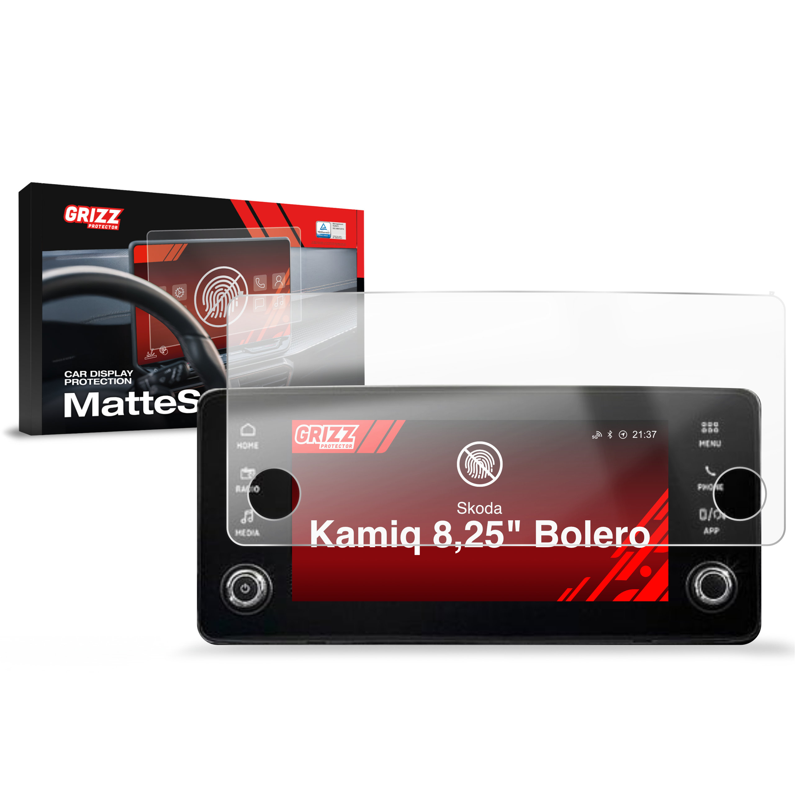Folia antyodciskowa Grizz do Skoda Kamiq 8,25" Bolero (2024-2026)