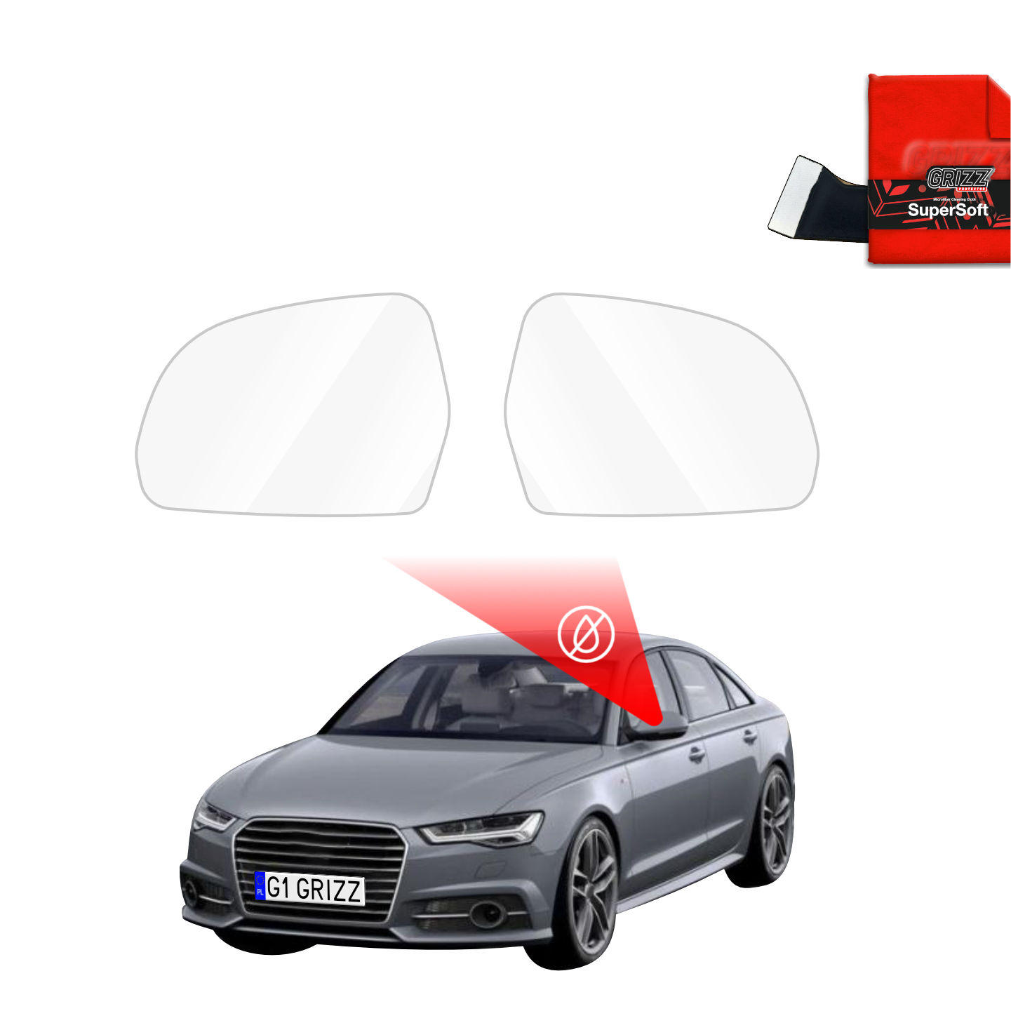 Folia przeciwdeszczowa na lusterka do Audi A6 C7 Sedan (2011-2014)