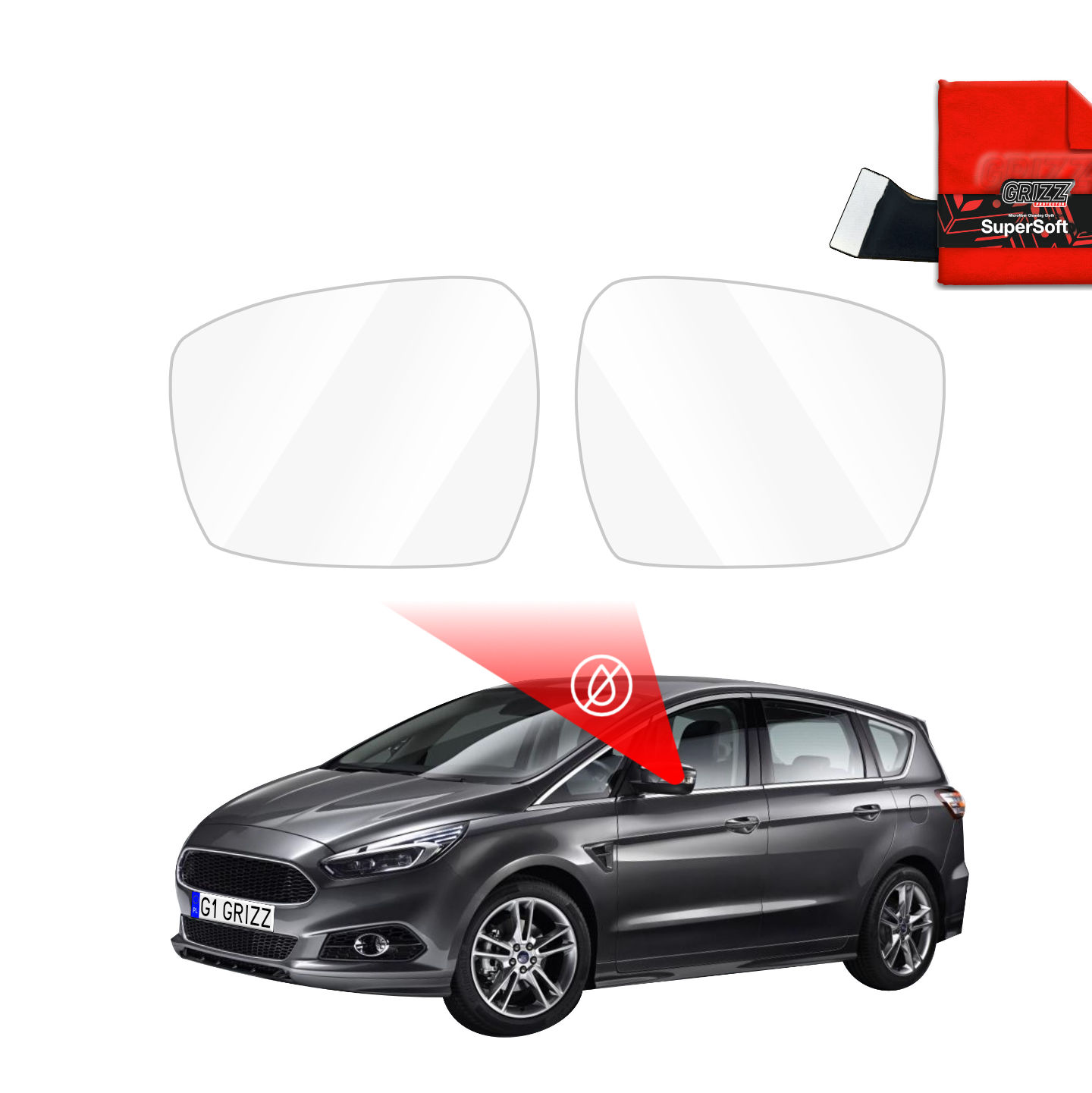 Folia przeciwdeszczowa na lusterka do Ford S-Max MK2 (2015-2019)
