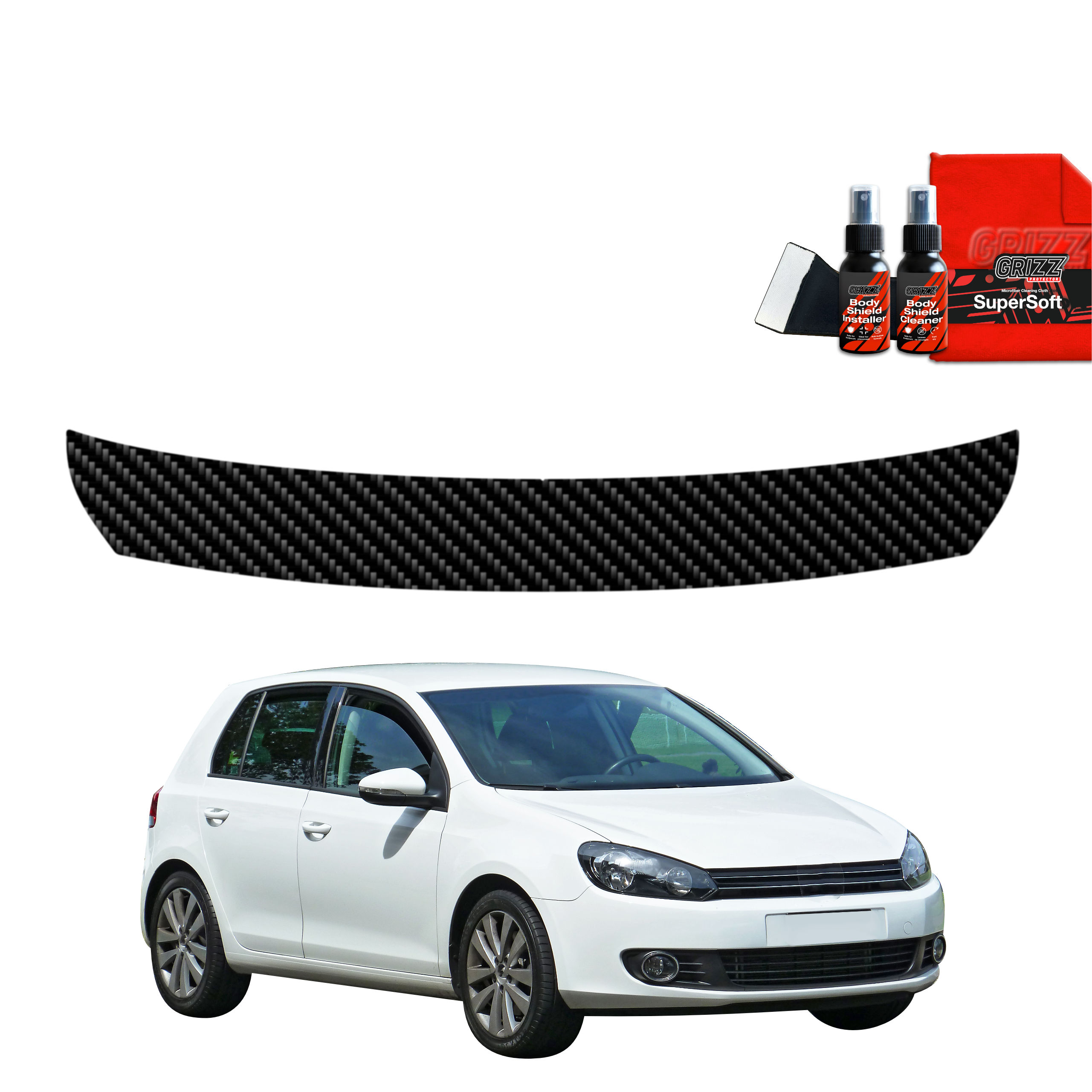 Folia karbonowa na próg bagażnika do Volkswagen Golf 6 Hatchback 5D (2008-2013)