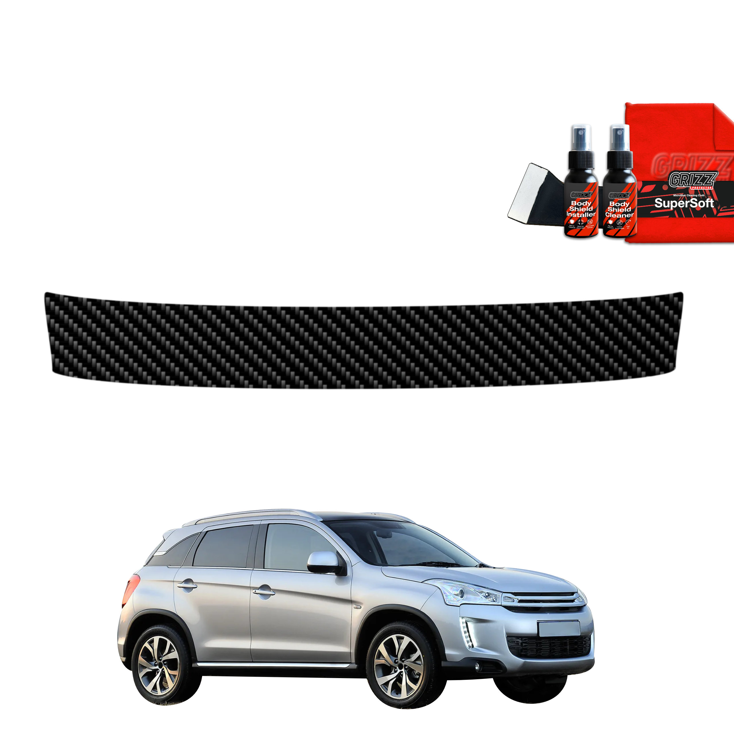 Folia karbonowa na próg bagażnika do Citroen C4 Aircross (2012-2017)