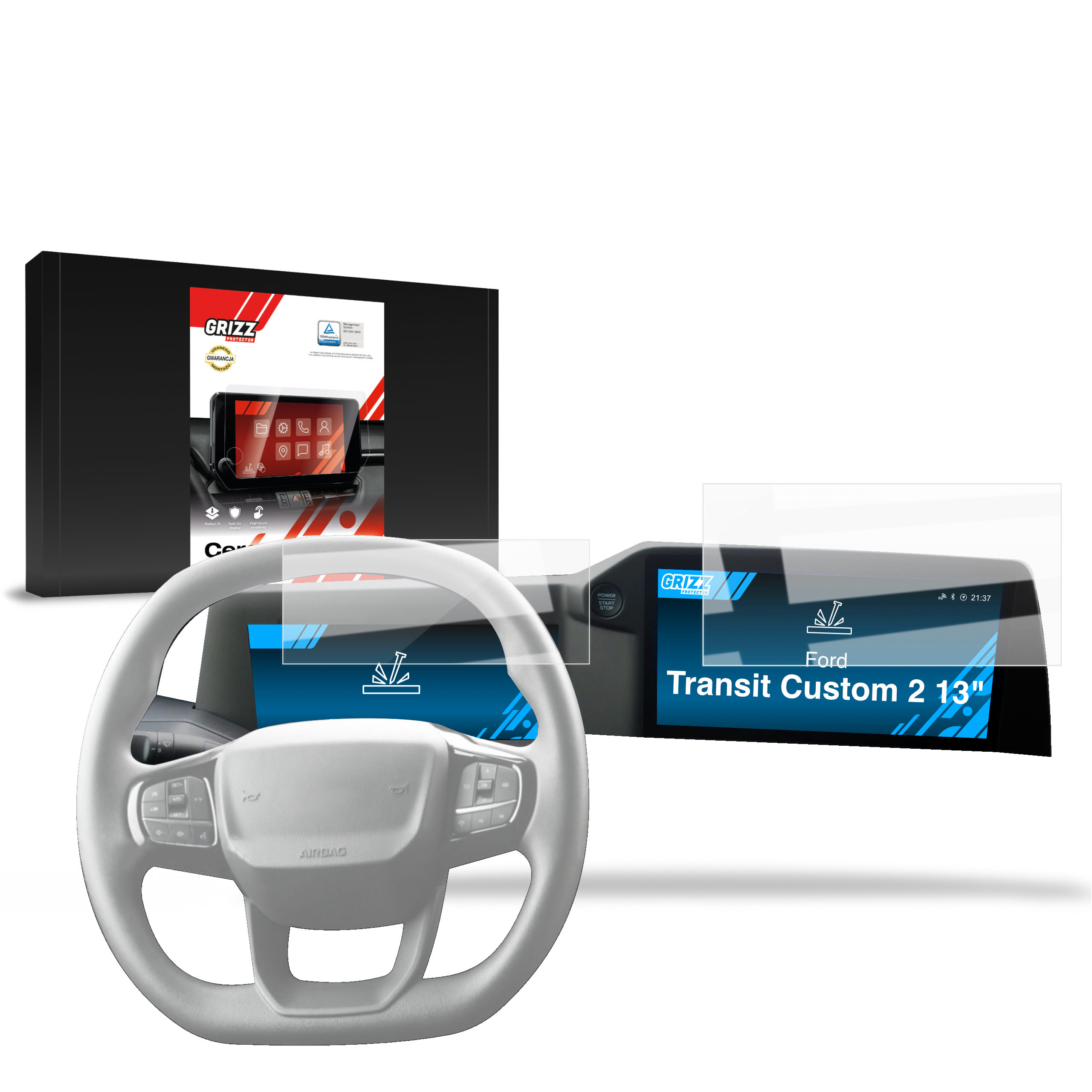 Folia ceramiczna 2w1 Grizz do Ford Transit Custom 2 13" (2024-2026)