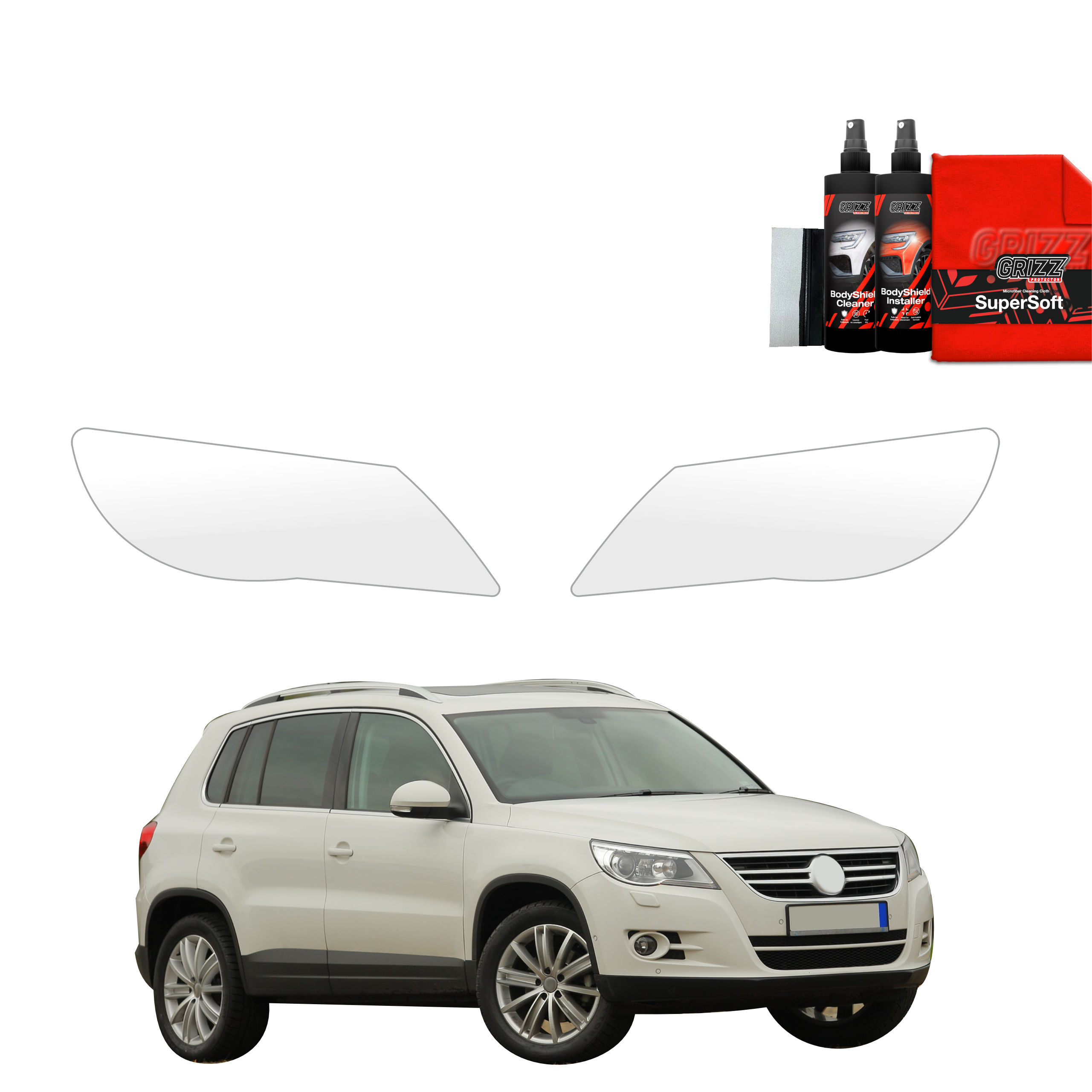 2w1 Folia ochronna na lampy Grizz do Volkswagen Tiguan 5D (2007-2011)