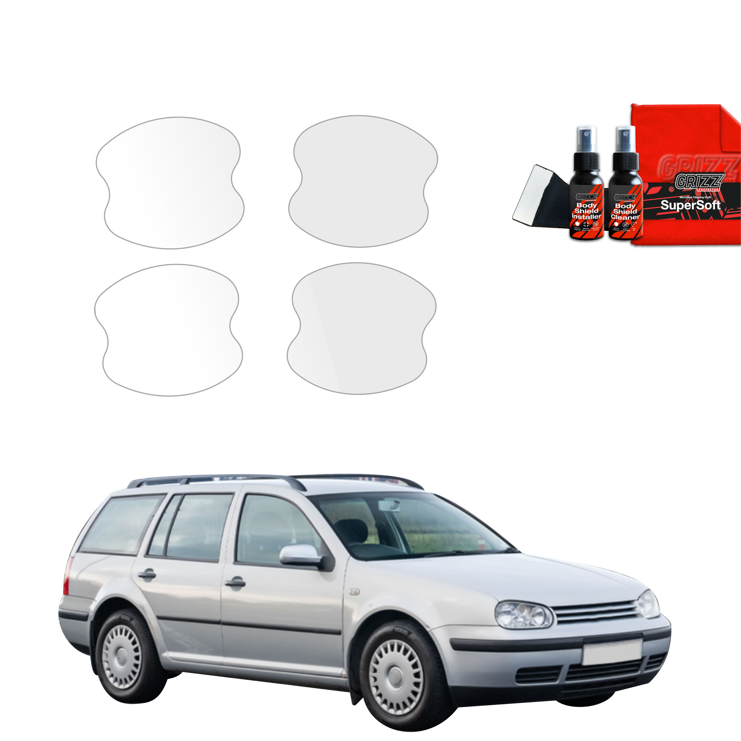 4w1 Folia ochronna pod klamki Grizz do Volkswagen Golf 4 Variant (1997-2003)