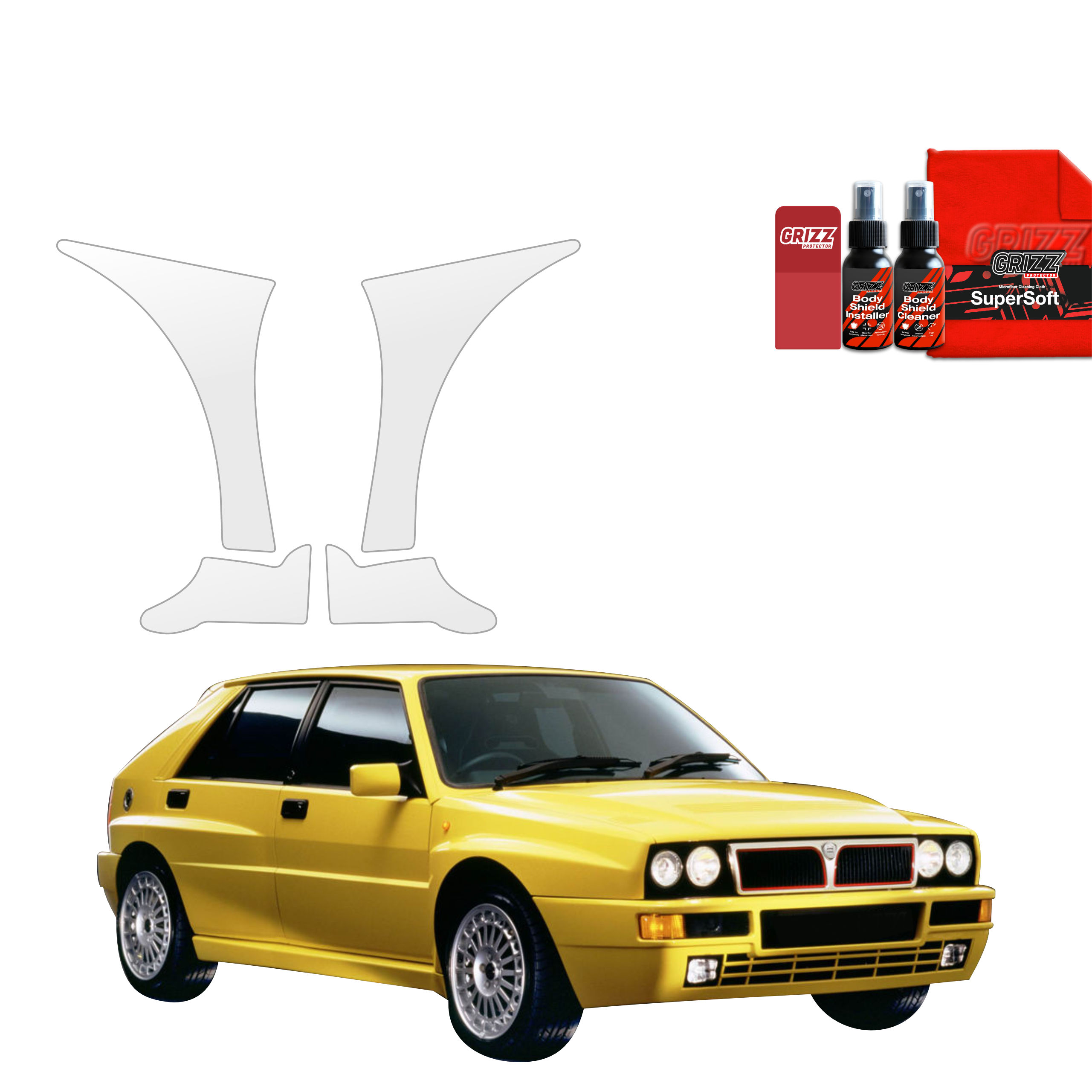 4w1 Folia ochronna na przednie nadkola Grizz do Lancia Delta Integrale (1992-1994)