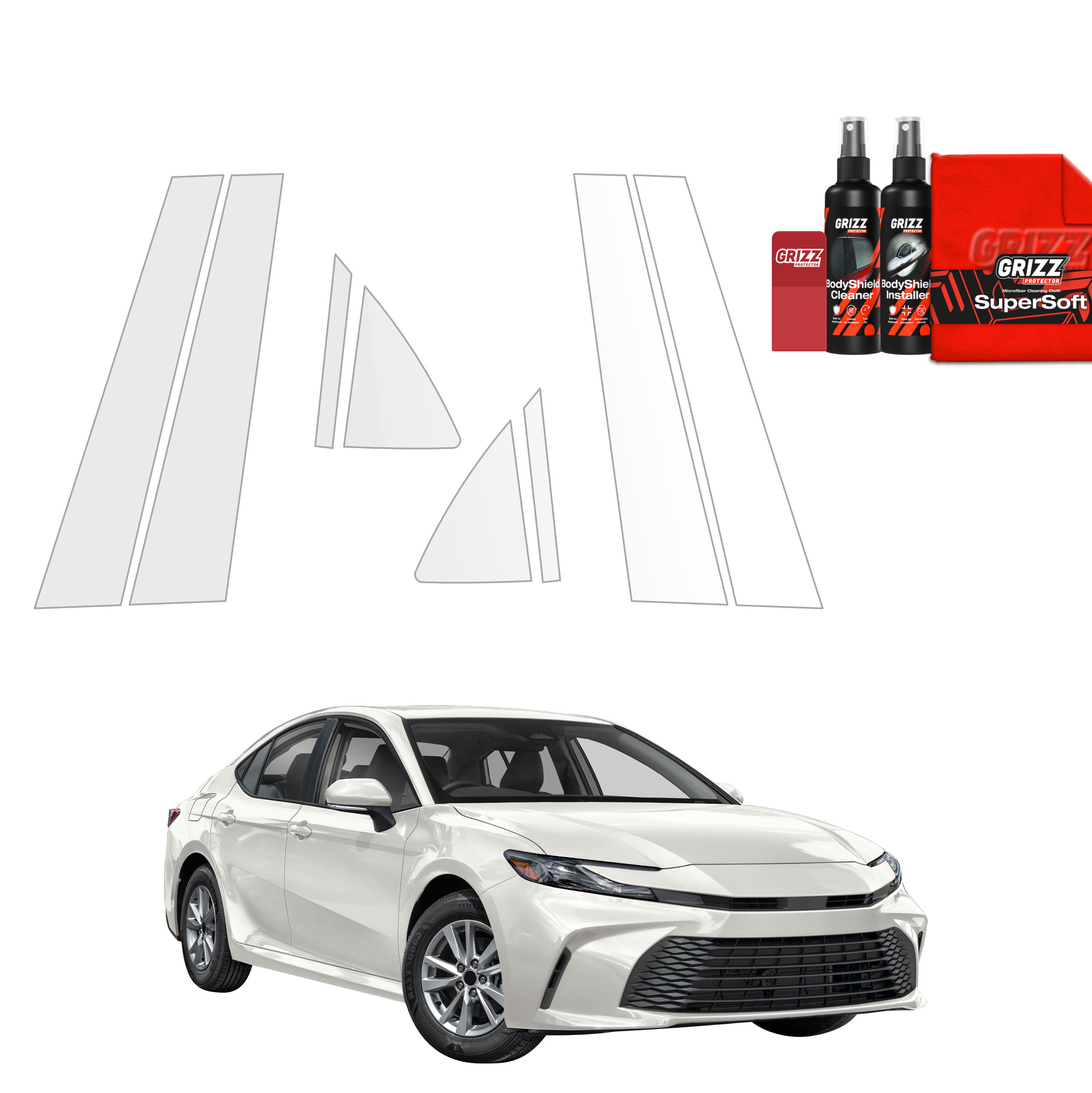 8w1 Folia ochronna na słupki Grizz do Toyota Camry (2025-2026)