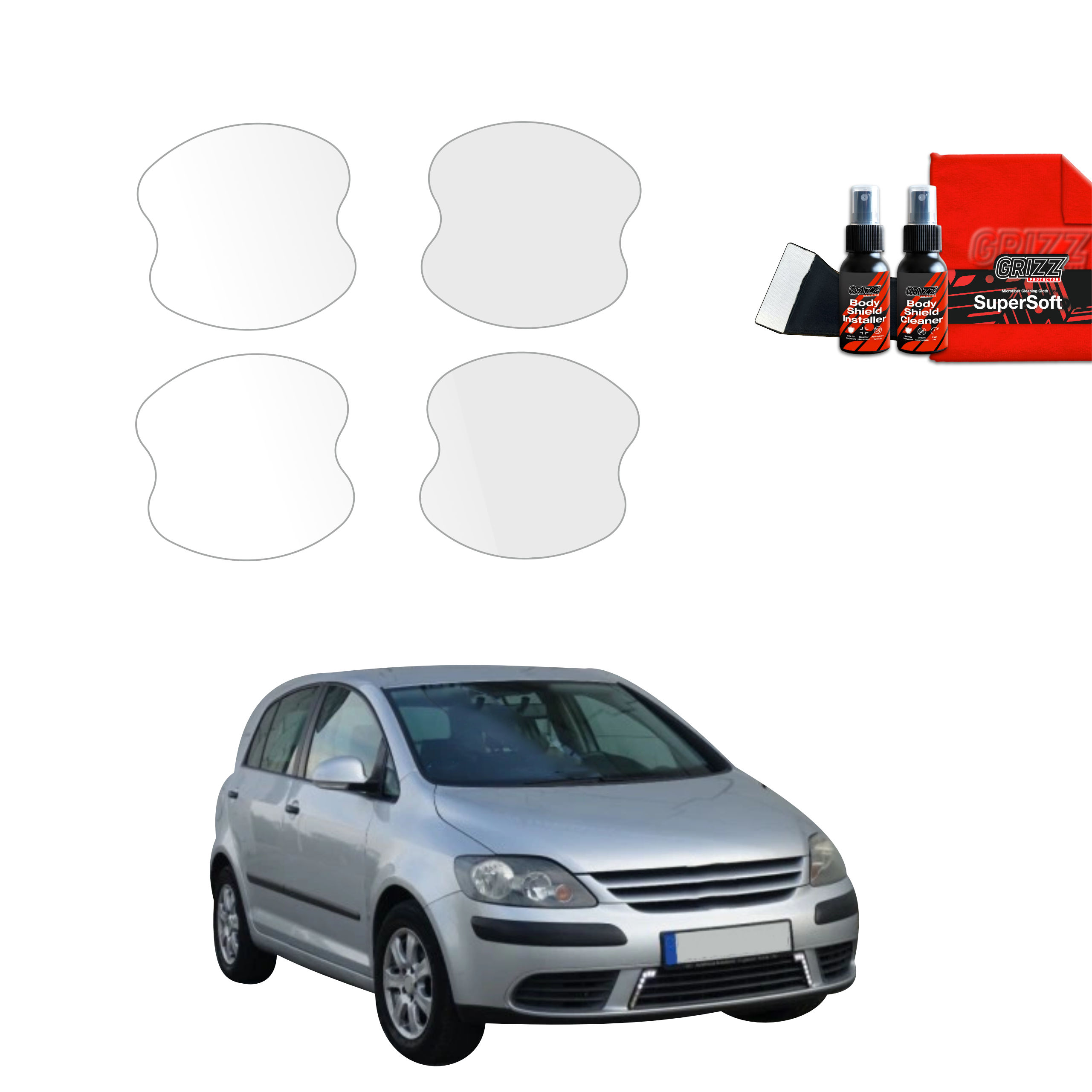 4w1 Folia ochronna pod klamki Grizz do Volkswagen Golf Plus Hatchback 5D (2004-2008)