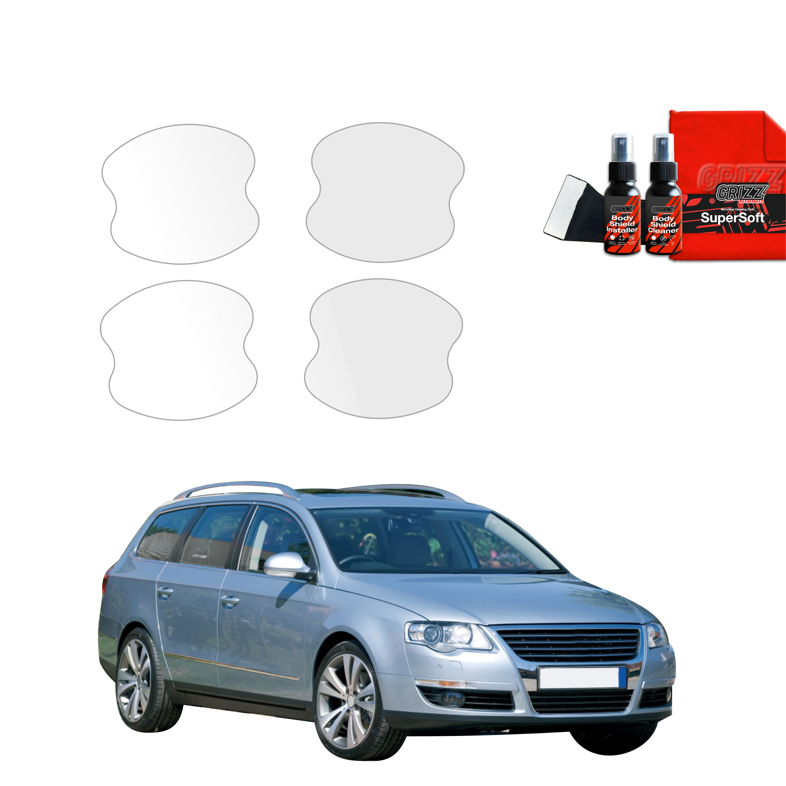 4w1 Folia ochronna pod klamki Grizz do Volkswagen Passat B6 Variant (2005-2010)