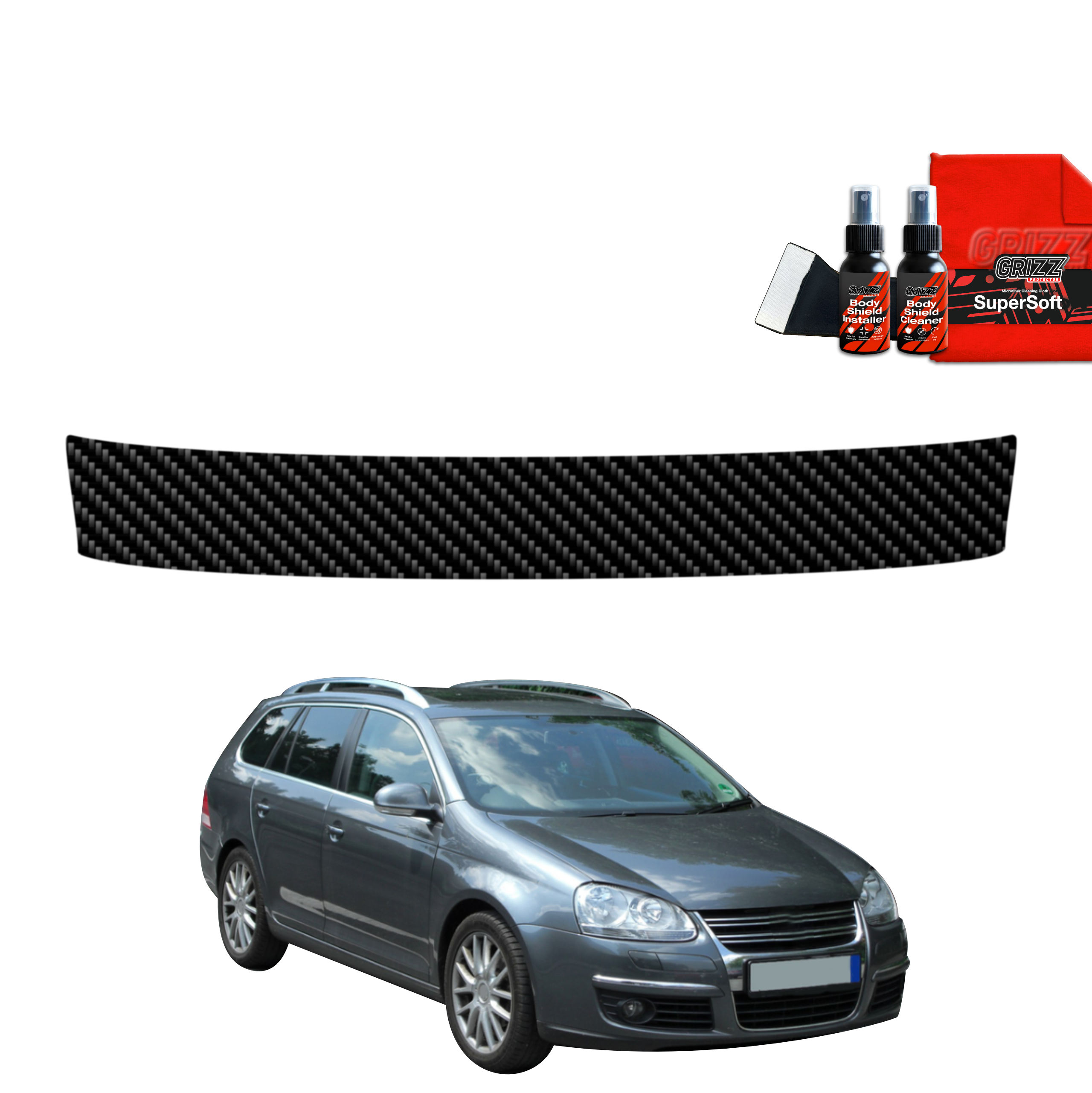 Folia karbonowa na próg bagażnika do Volkswagen Golf 5 Variant (2003-2009)