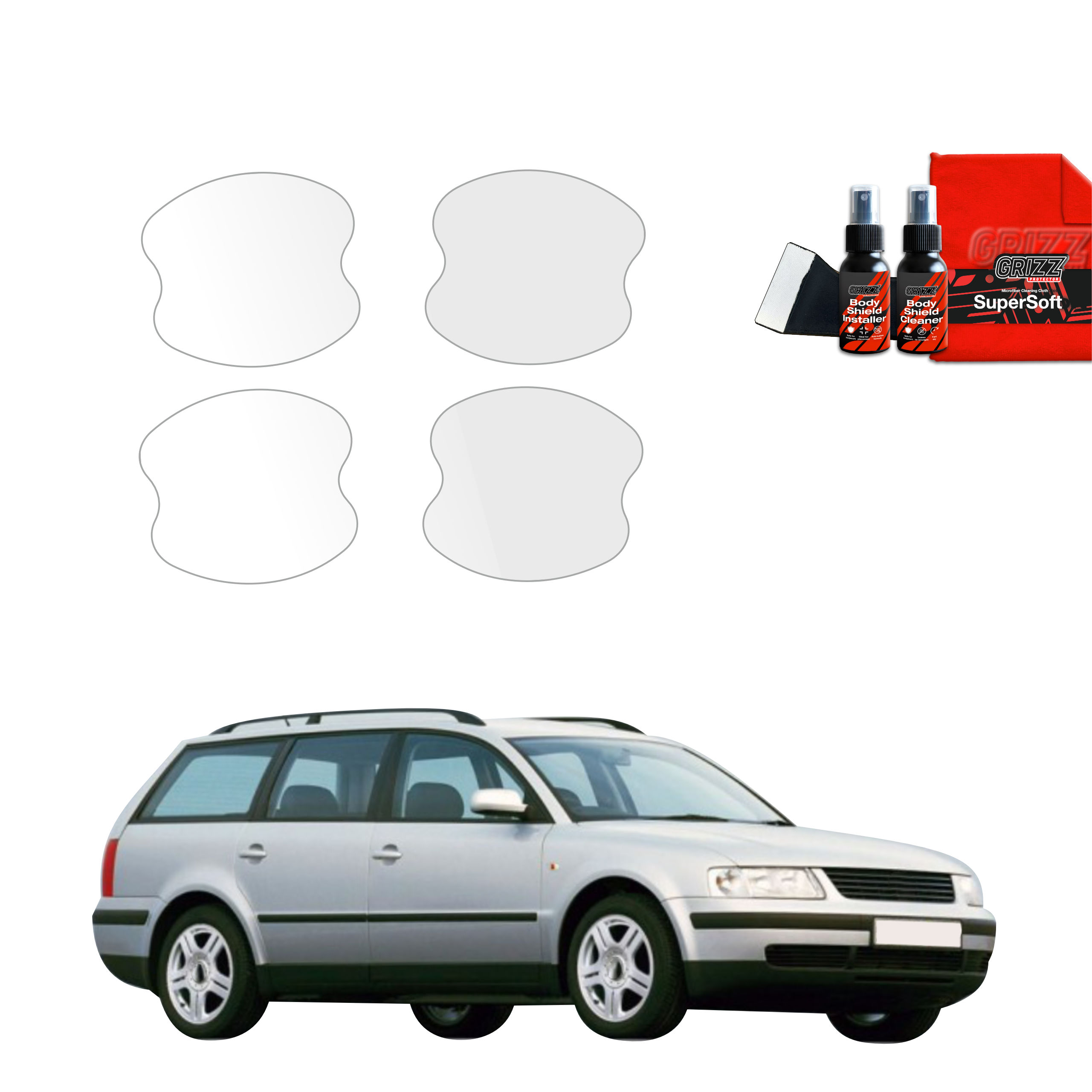 4w1 Folia ochronna pod klamki Grizz do Volkswagen Passat B5 Variant (1996-2000)