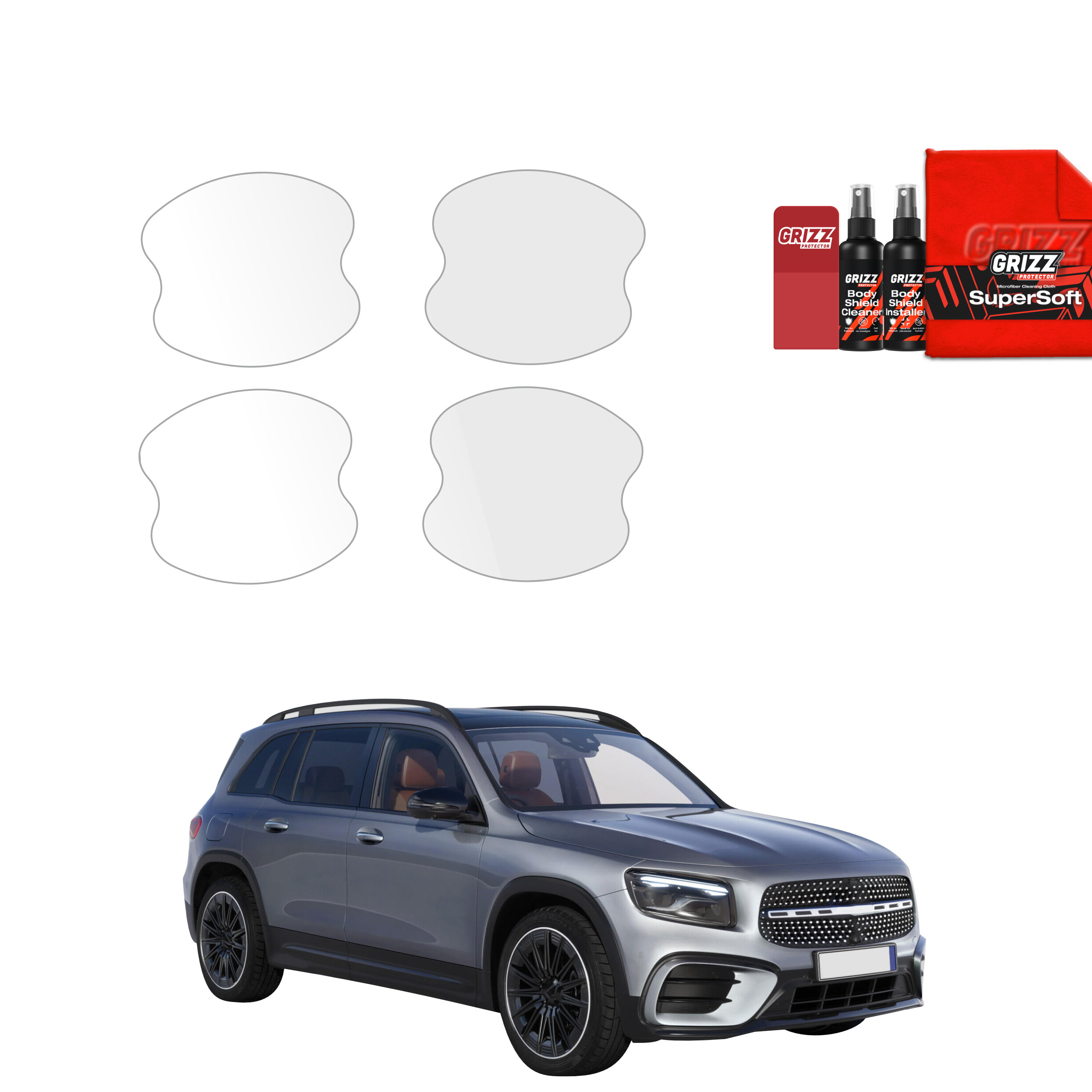 4w1 Folia ochronna pod klamki Grizz do Mercedes GLB 200 (2023-2026)