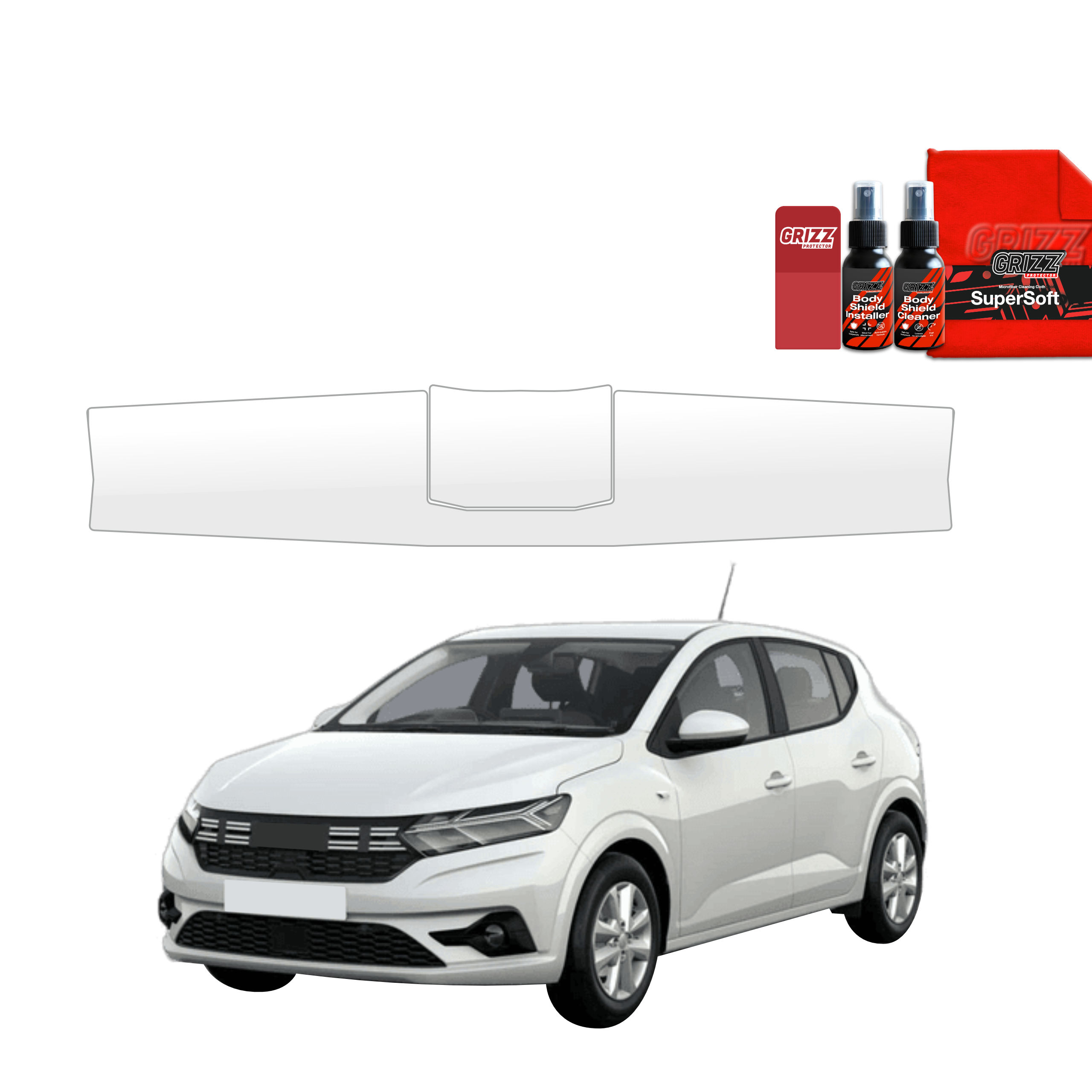 Folia ochronna na próg bagażnika Grizz do Dacia Sandero (2020-2026)