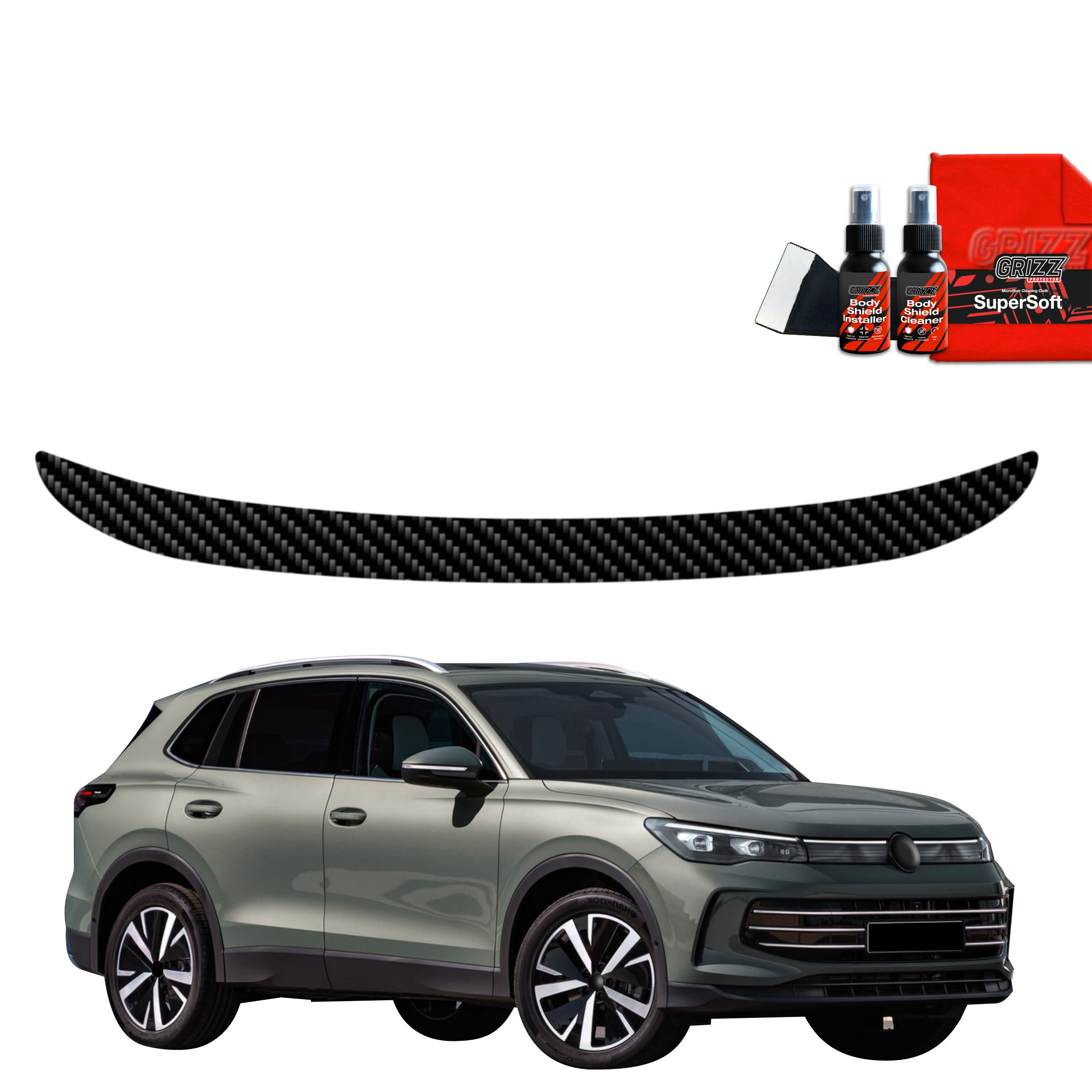 Folia karbonowa na próg bagażnika do Volkswagen VW Tiguan 3 (2024-2026)