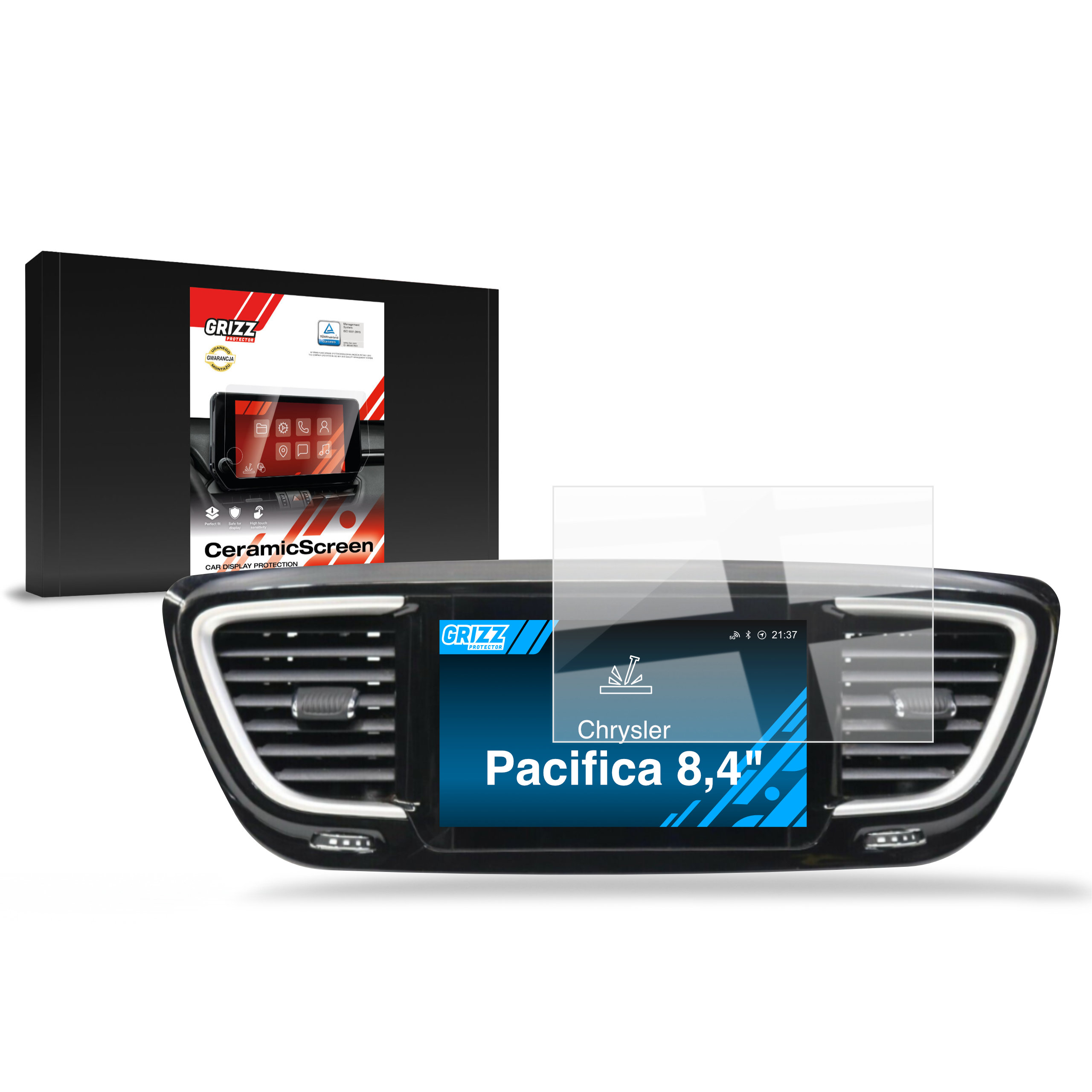 Folia ceramiczna Grizz do Chrysler Pacifica Uconnect 8,4" (2016-2020)