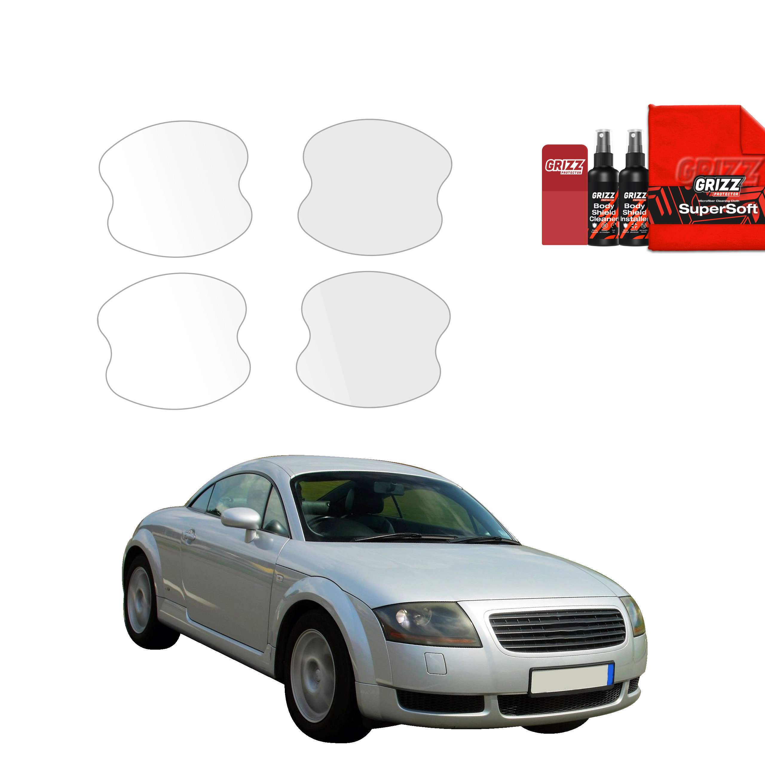 4w1 Folia ochronna pod klamki Grizz do Audi TT I gen (1998-2006)