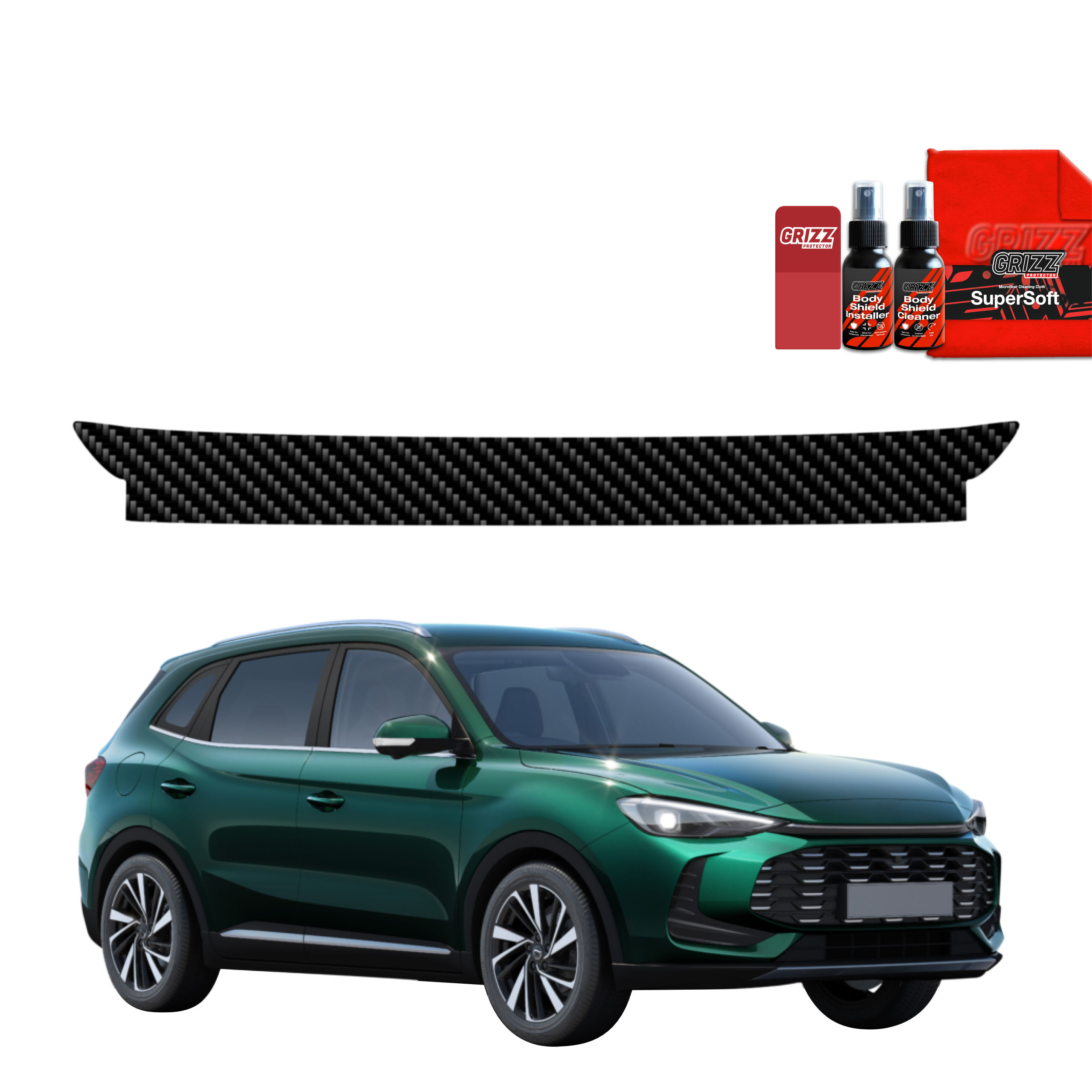 Folia karbonowa na próg bagażnika do MG ZS Hybrid+ (2024-2026)