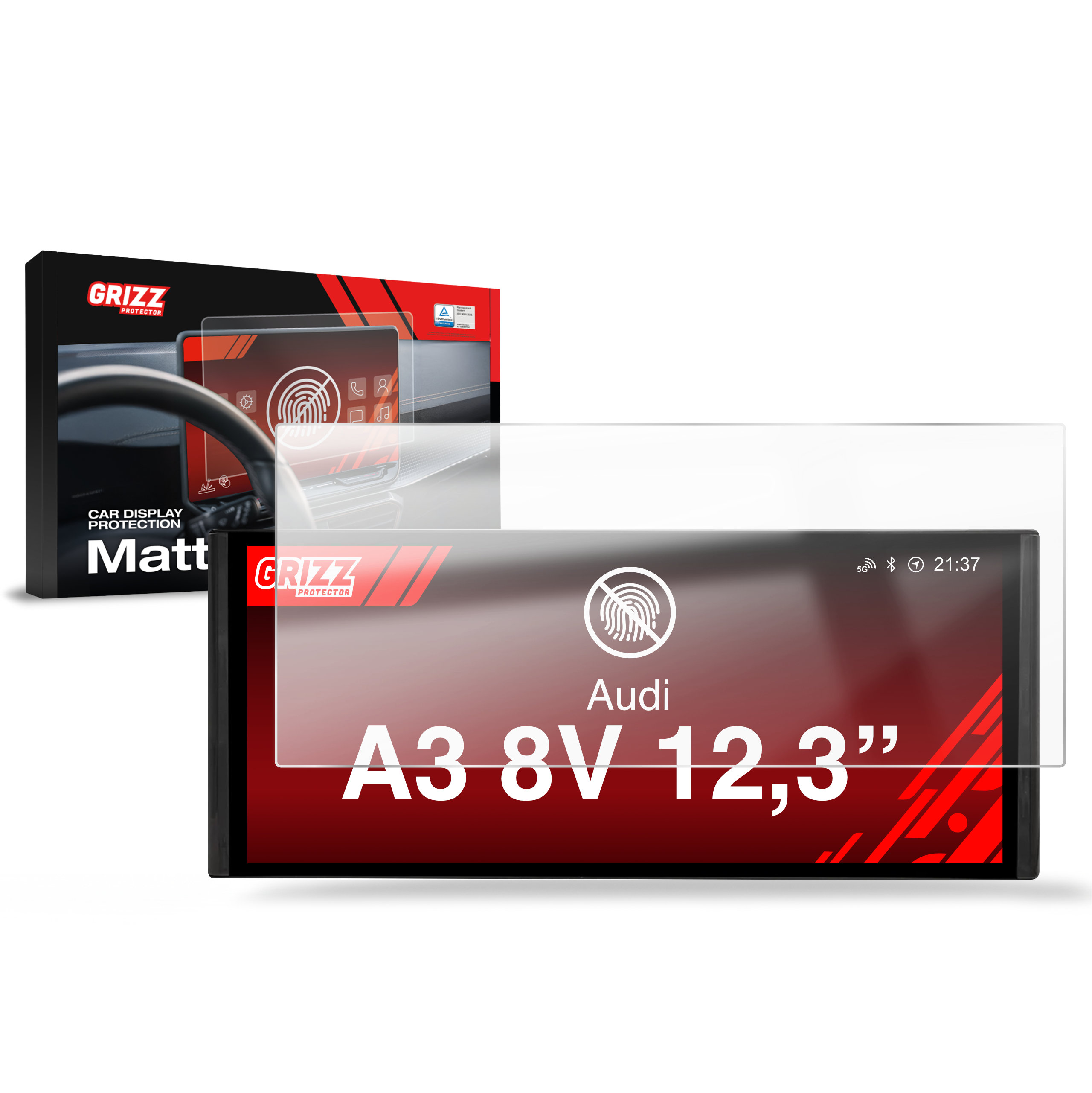Folia antyodciskowa Grizz do Audi A3 8V Android Radio 12,3" (2012-2020)