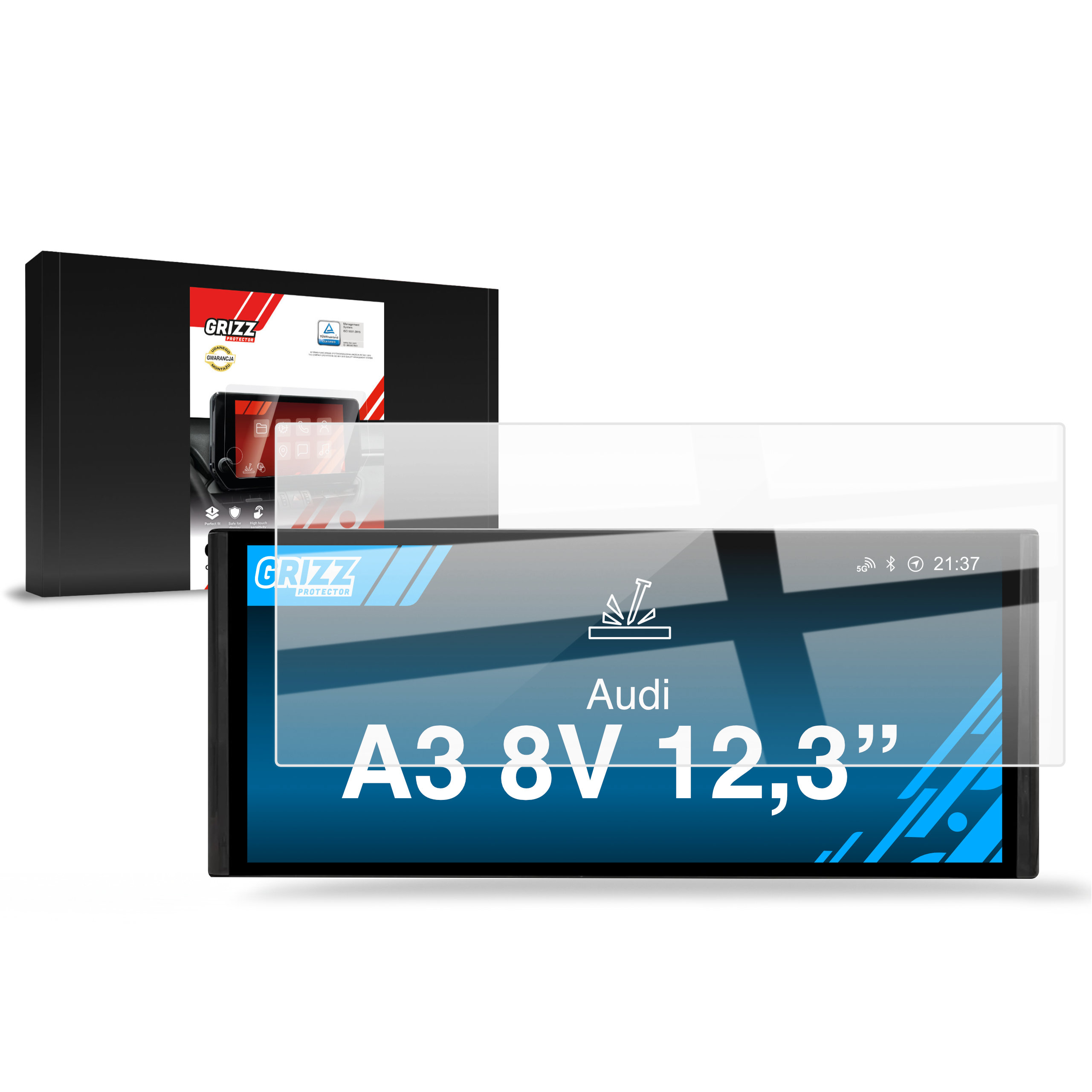 Folia ceramiczna Grizz do Audi A3 8V Android Radio 12,3" (2012-2020)