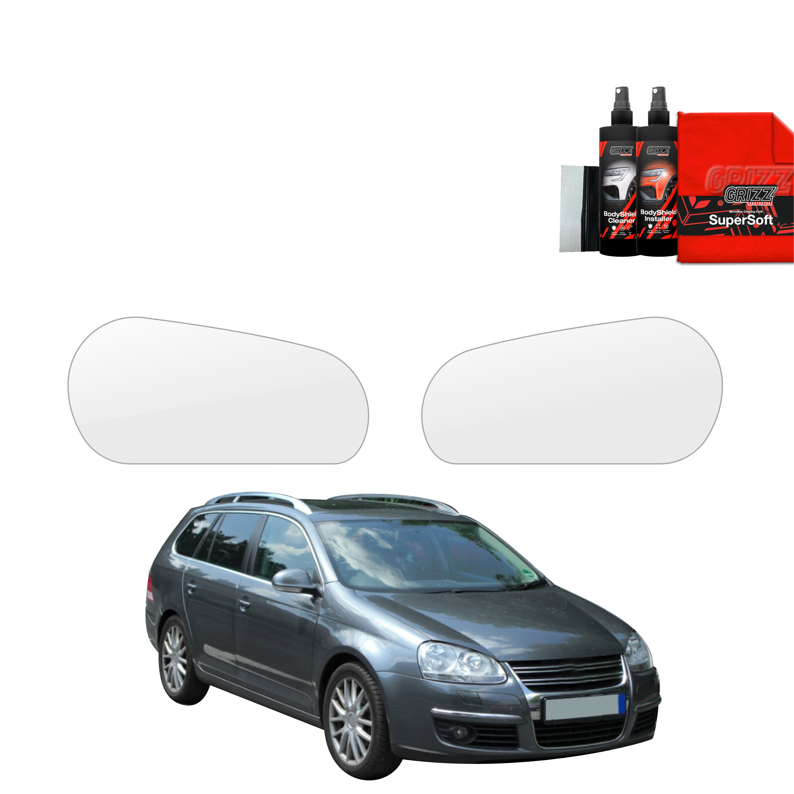 2w1 Folia ochronna na lampy Grizz do Volkswagen Golf 5 Variant (2003-2009)