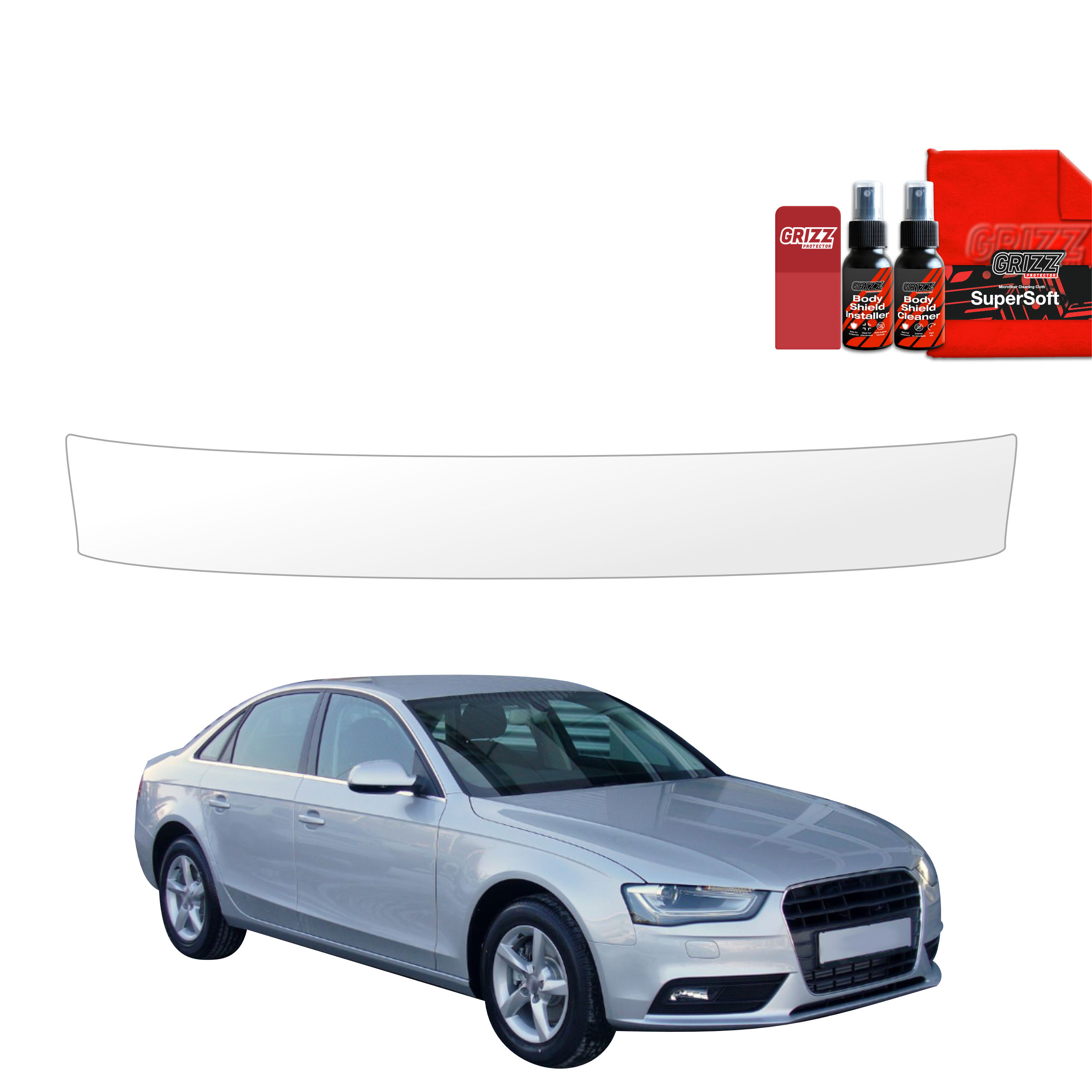 Folia ochronna na próg bagażnika Grizz do Audi A4 B8 Sedan Facelifting (2011-2015)
