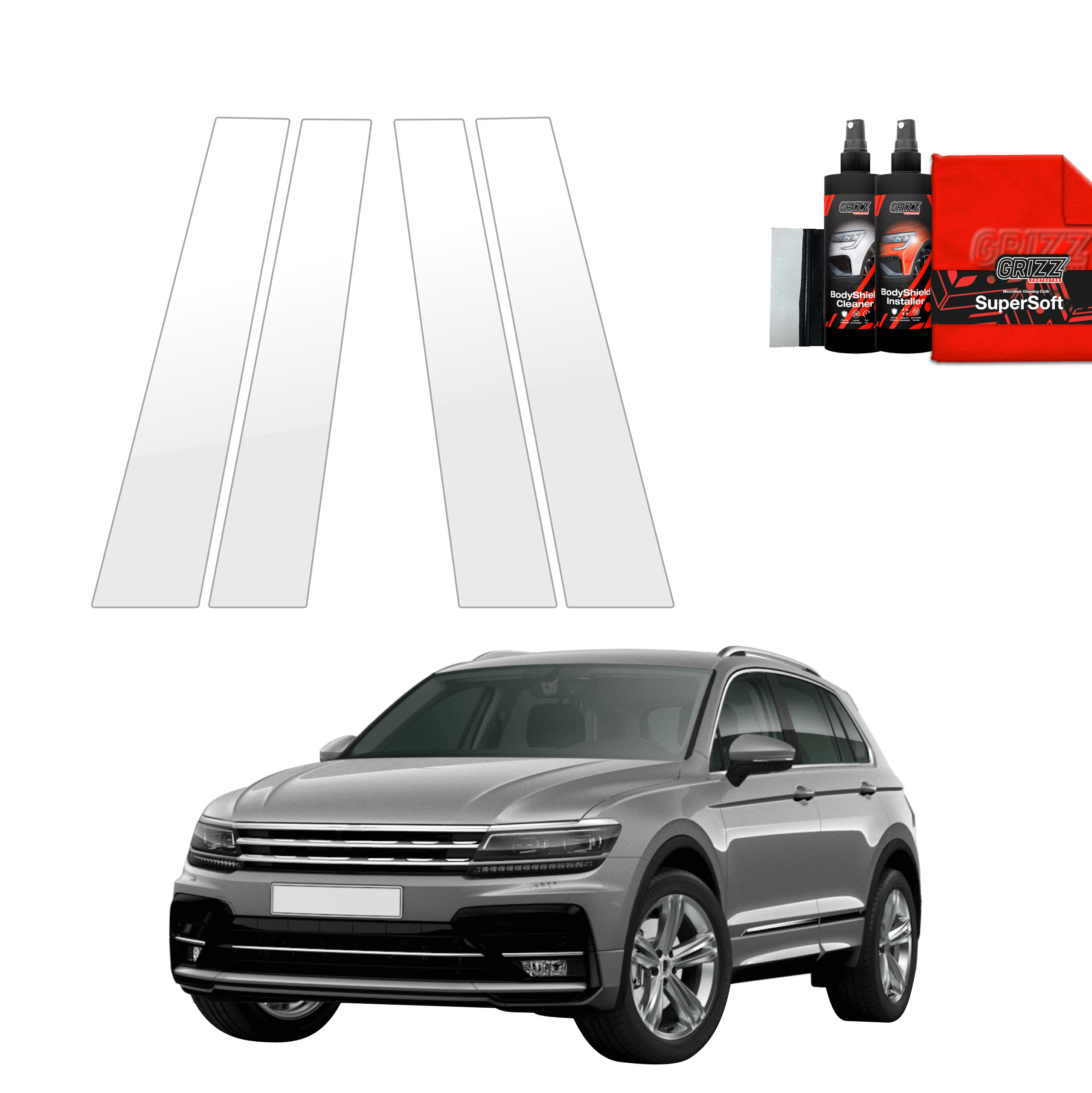 4w1 Folia ochronna na słupki Grizz do Volkswagen Tiguan 2 (2016-2020)