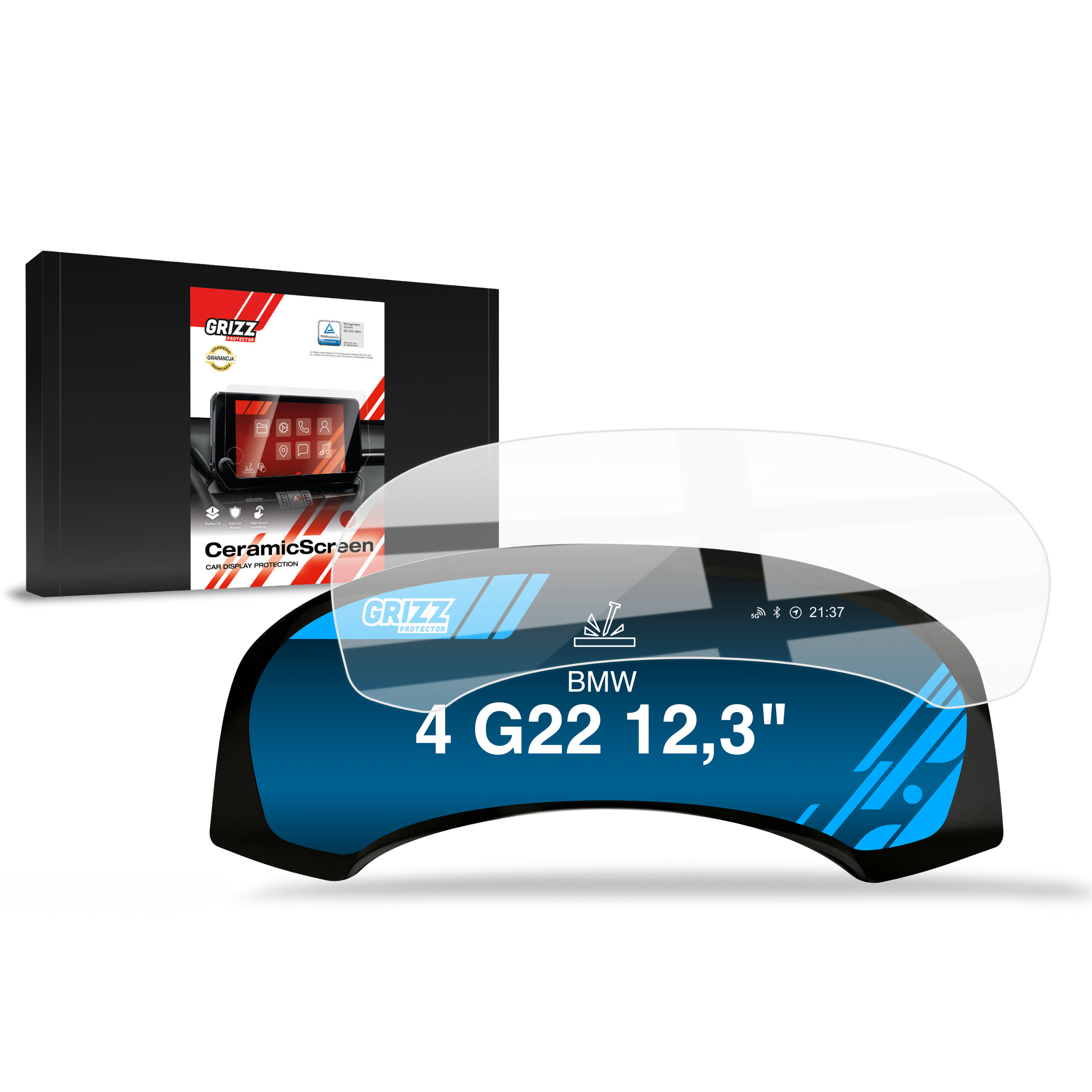 Folia ceramiczna Grizz do BMW 4 G22 Live Cockpit 12,3" (2020-2023)