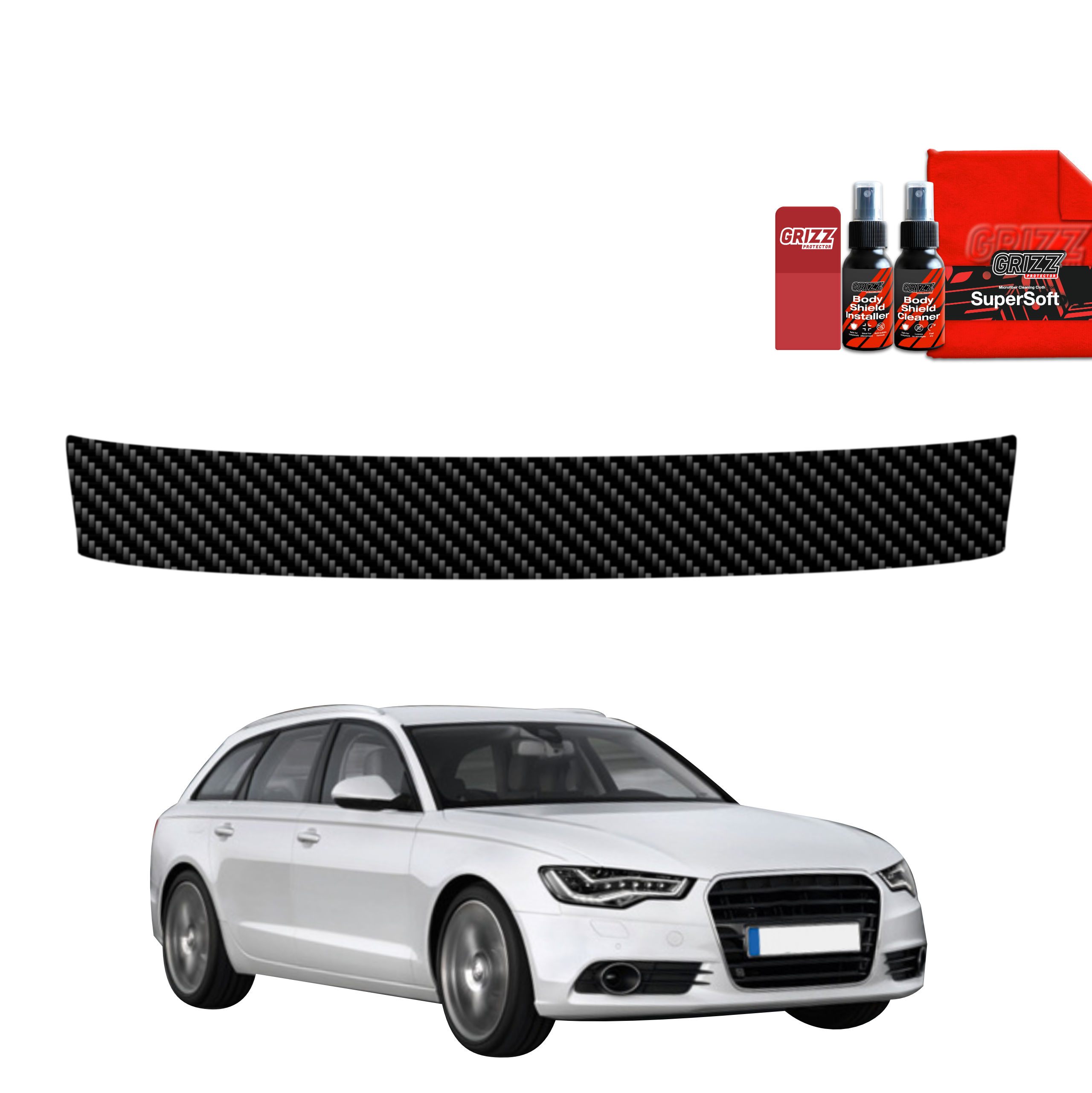 Folia karbonowa na próg bagażnika do Audi A6 C7 Avant (2011-2014)