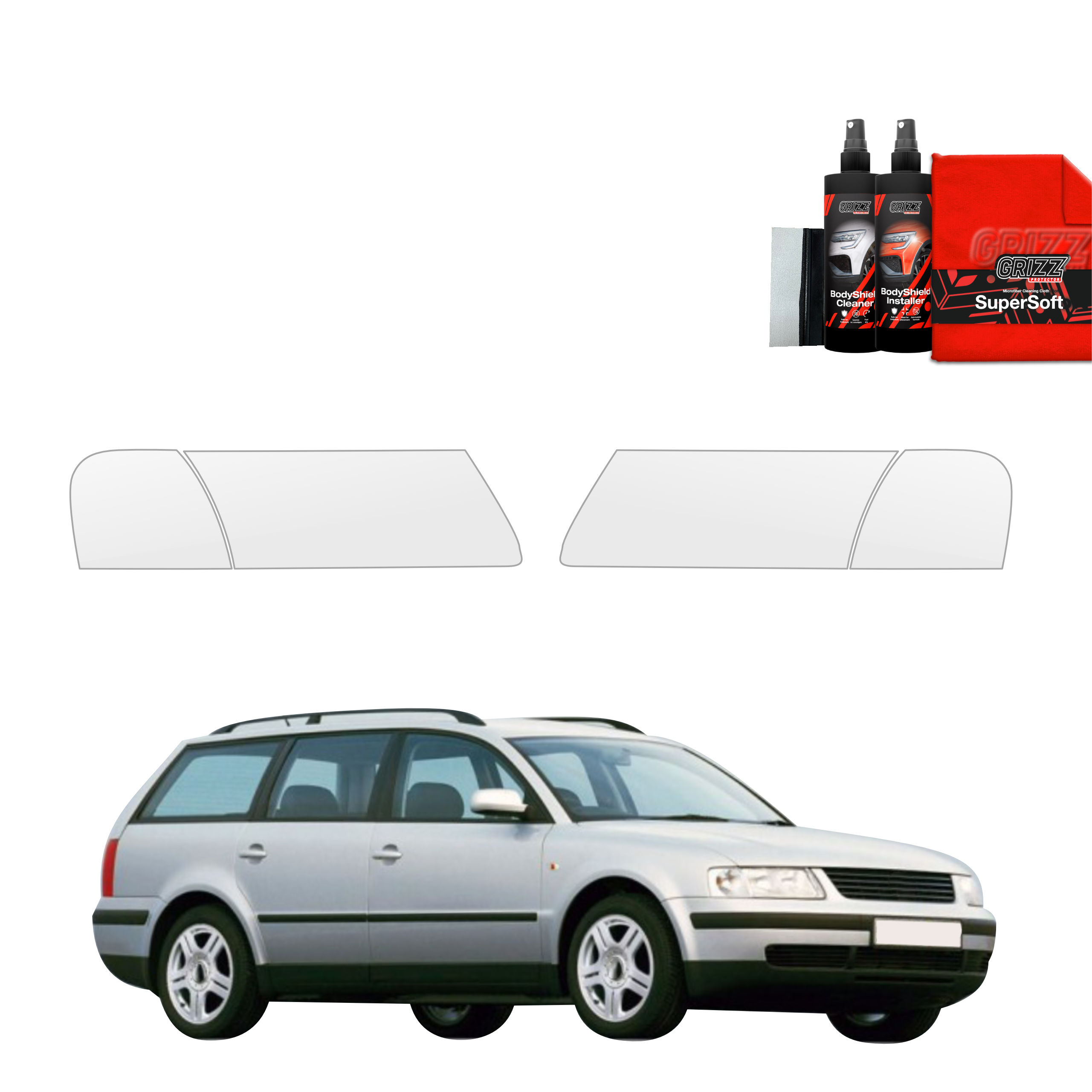 4w1 Folia ochronna na lampy Grizz do Volkswagen Passat B5 Variant (1996-2000)