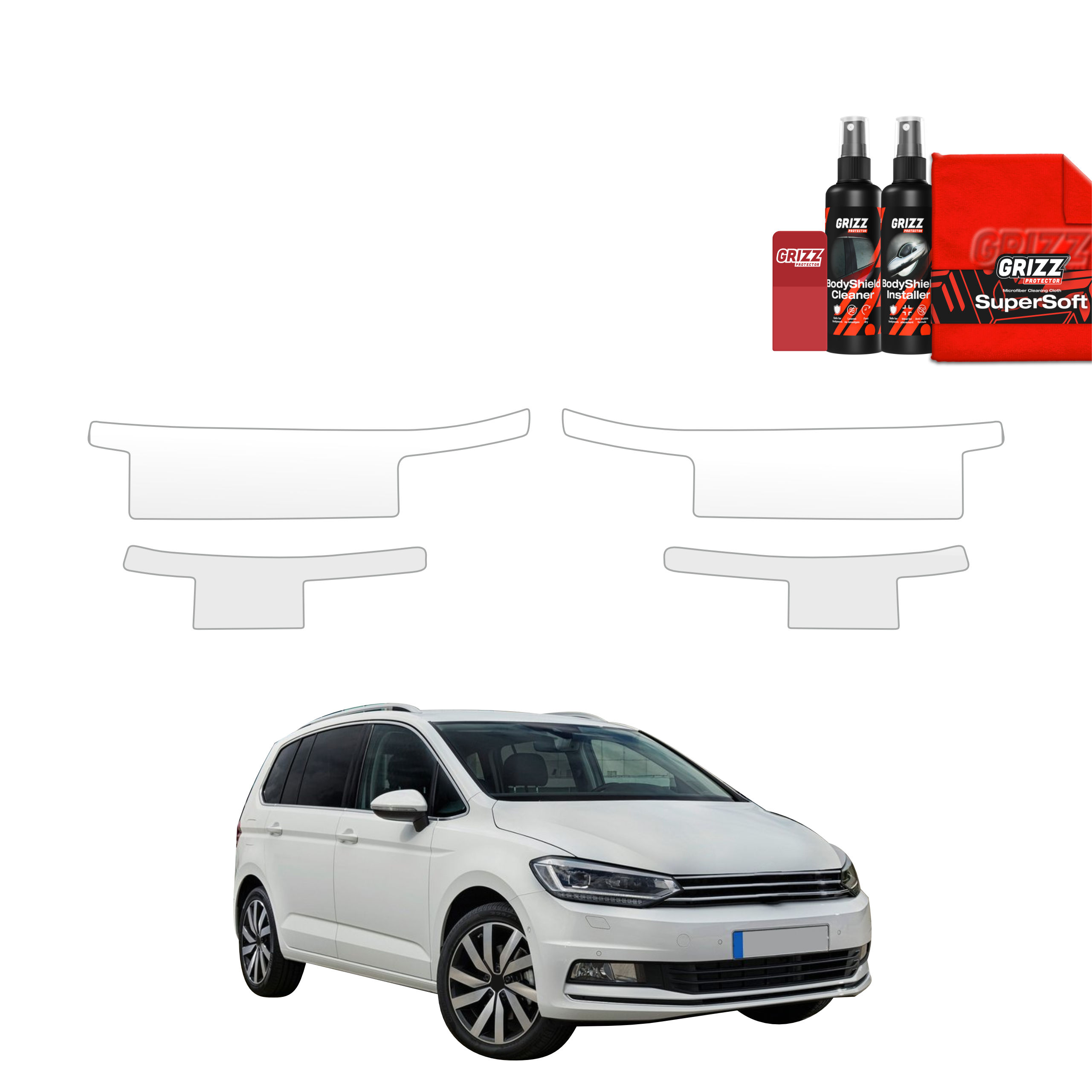 4w1 Folia ochronna na progi Grizz do Volkswagen Touran II MPV 5D (2016)