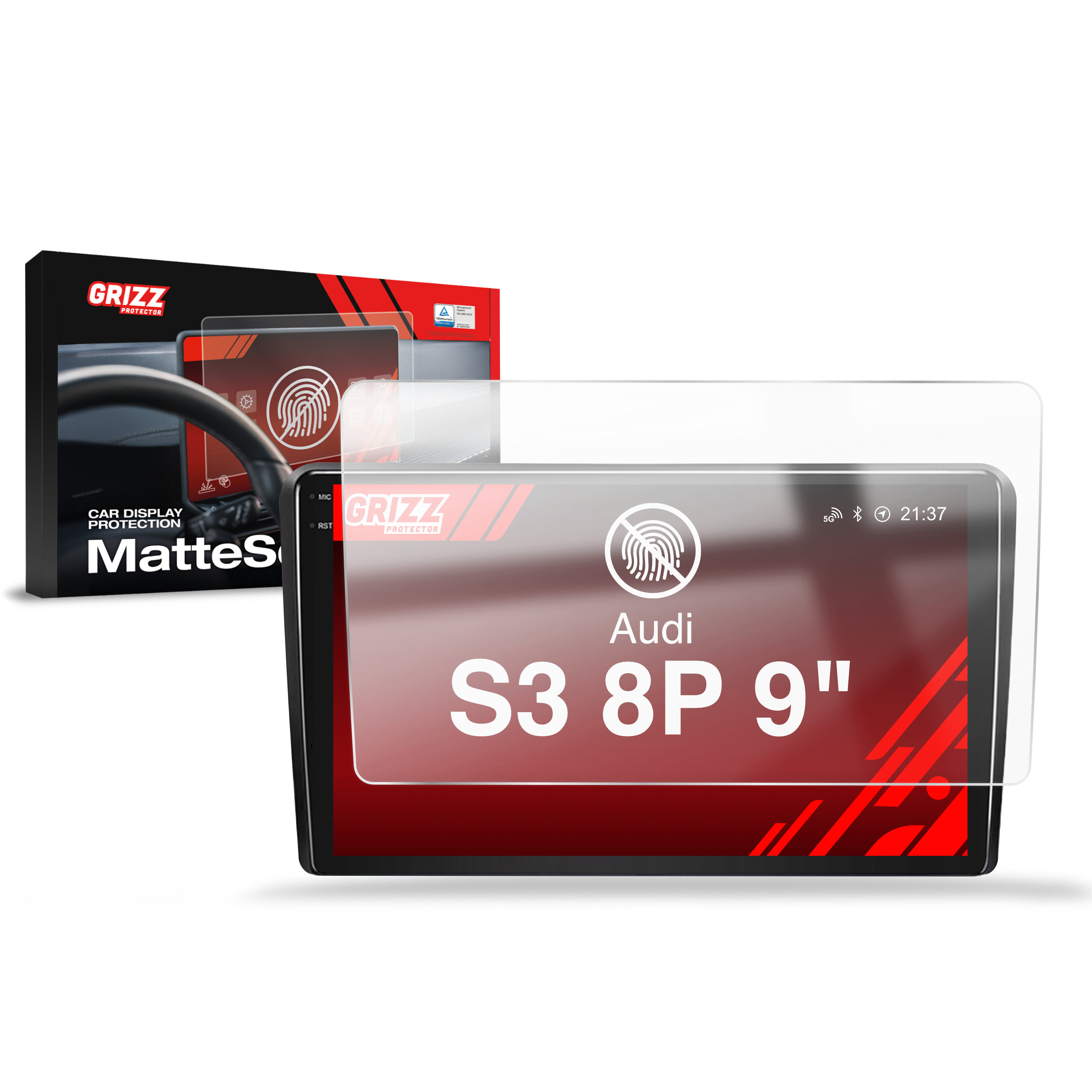 Folia antyodciskowa Grizz do Audi S3 8P Android Radio (2006-2012)