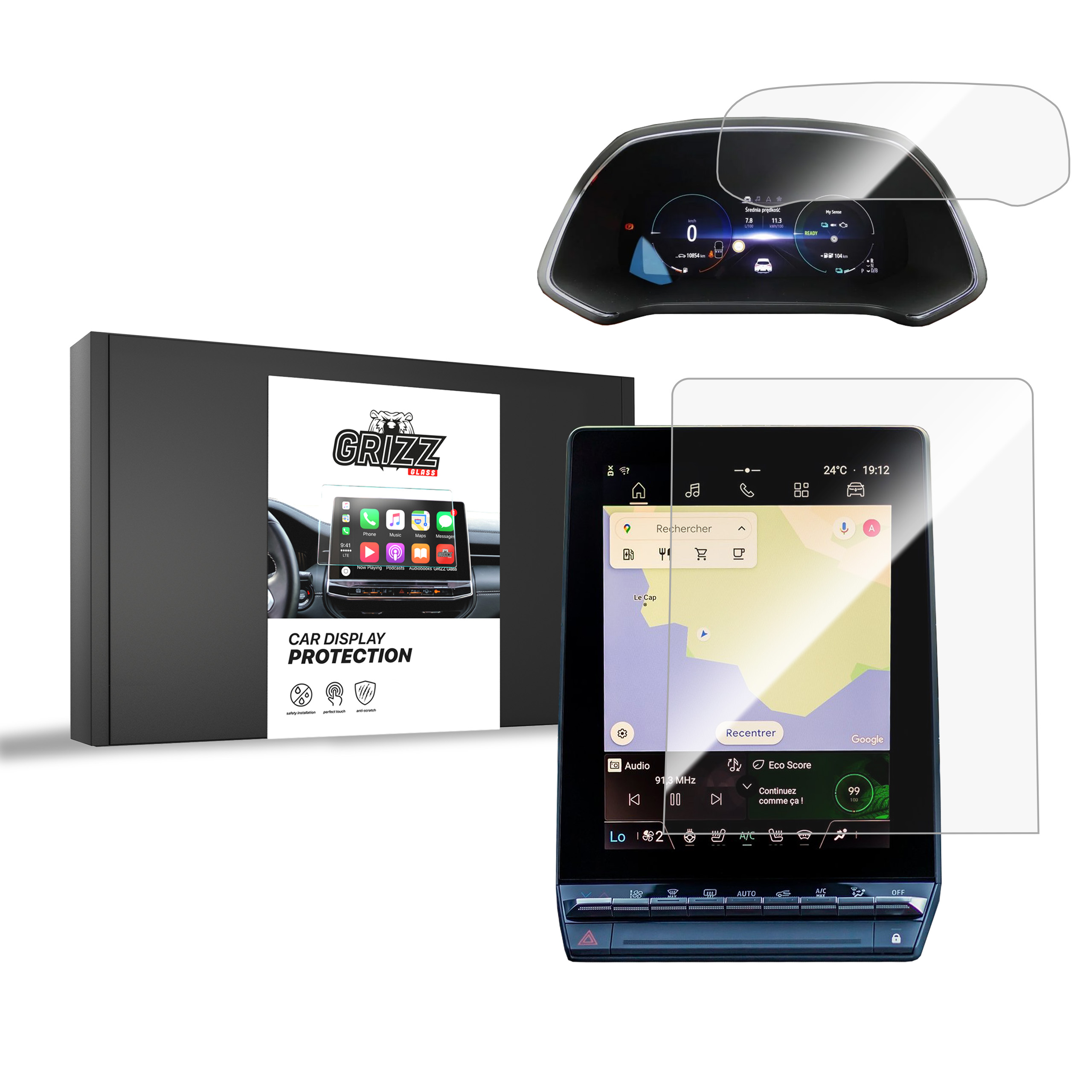 Folia ceramiczna 2w1 Grizz do Renault Captur 10,4" (2024-2026)