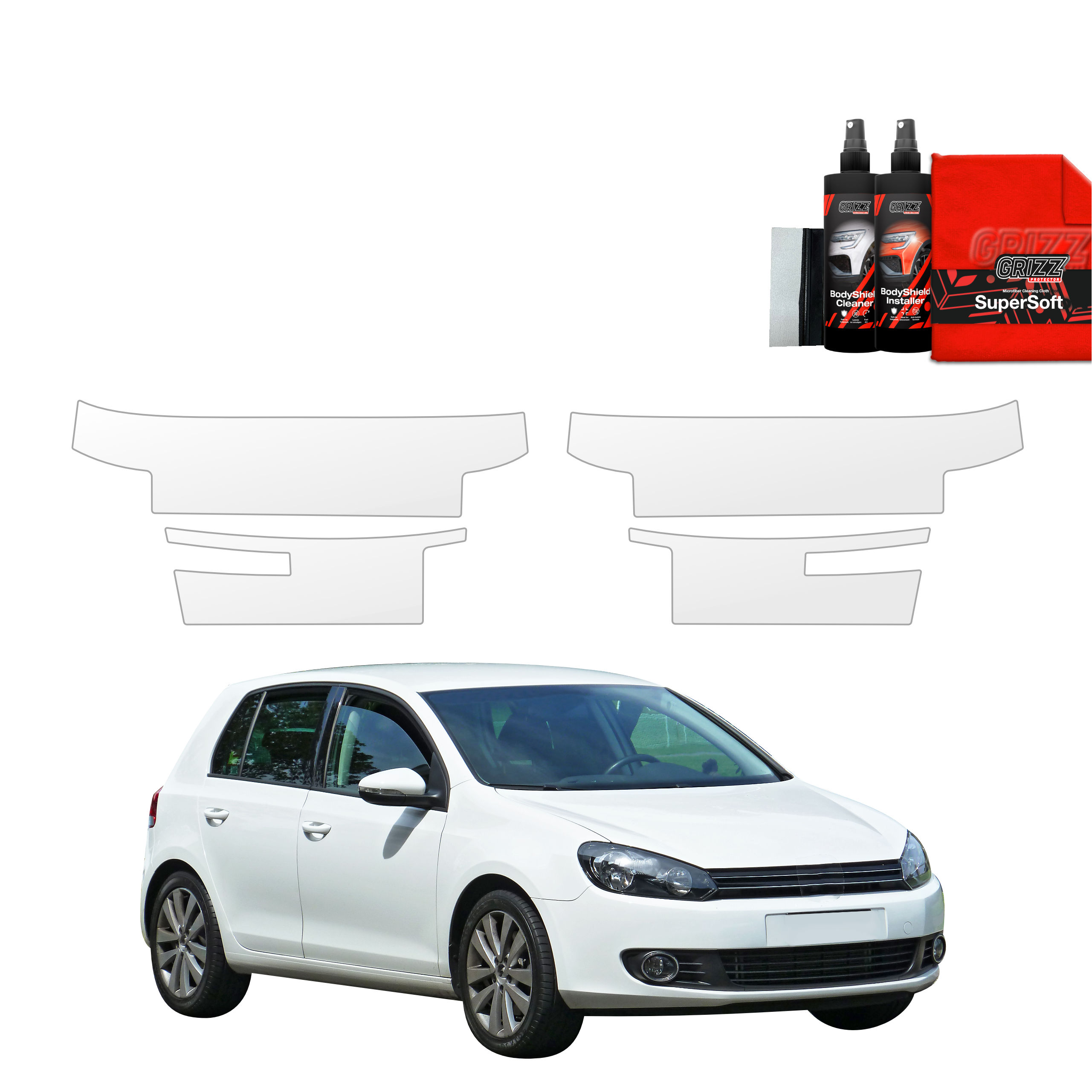 4w1 Folia ochronna na progi Grizz do Volkswagen Golf 6 Hatchback 5D (2008-2013)
