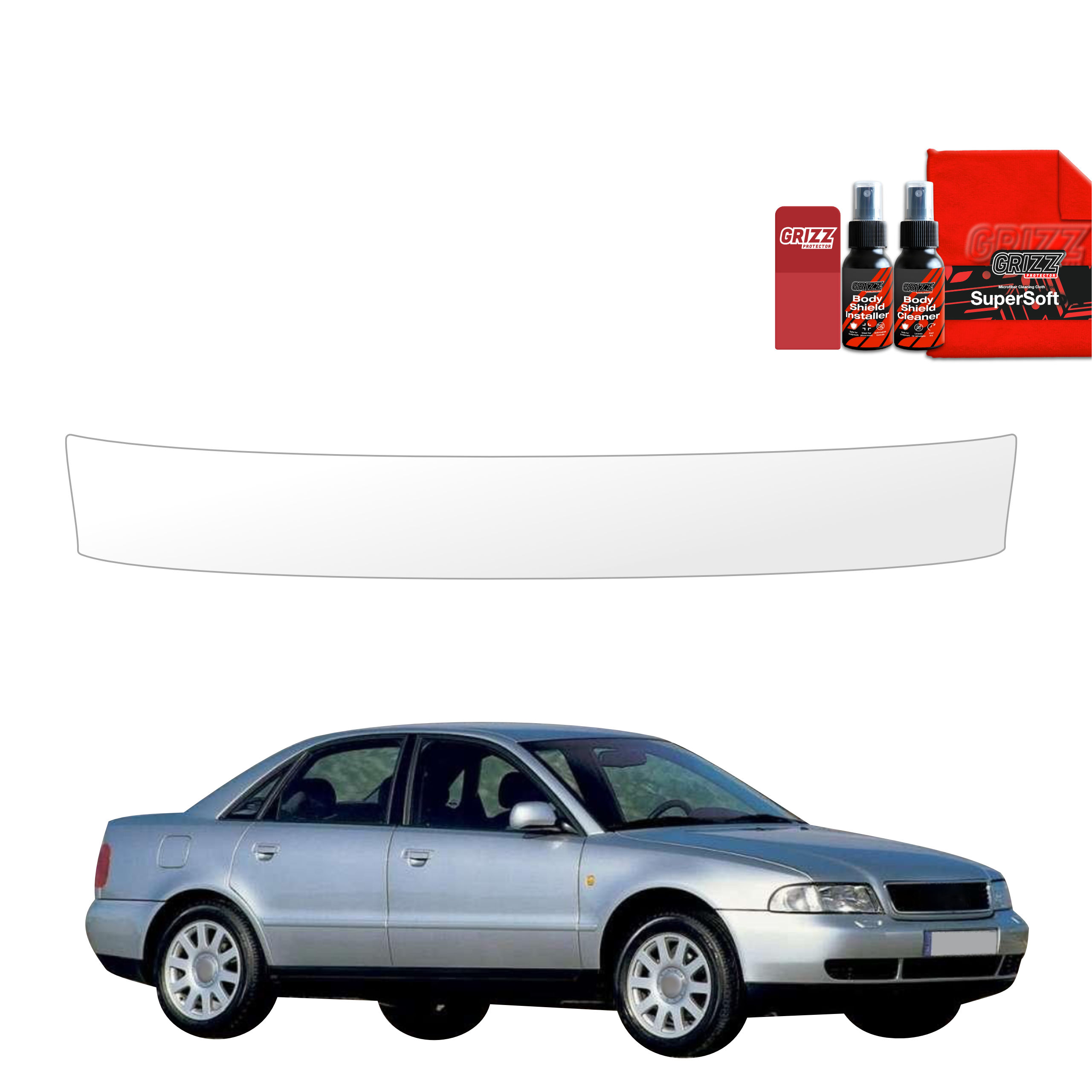 Folia ochronna na próg bagażnika Grizz do Audi A4 B5 Sedan (1994-2001)